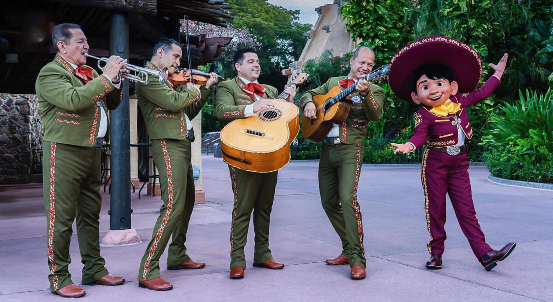 Miguel from 'Coco' with Mariache Cobre at Epcot 