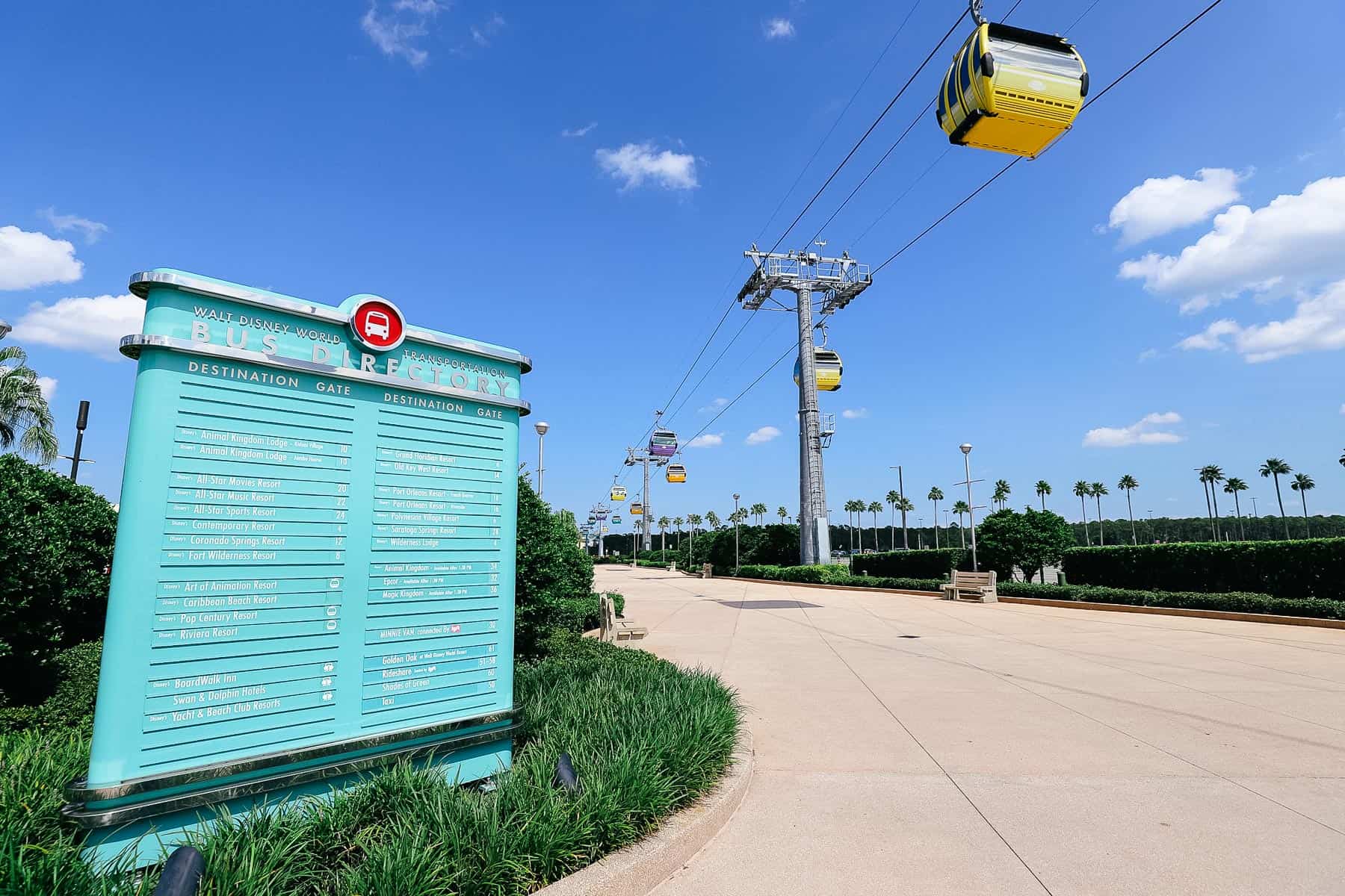 the bus stop sign at Hollywood Studios 