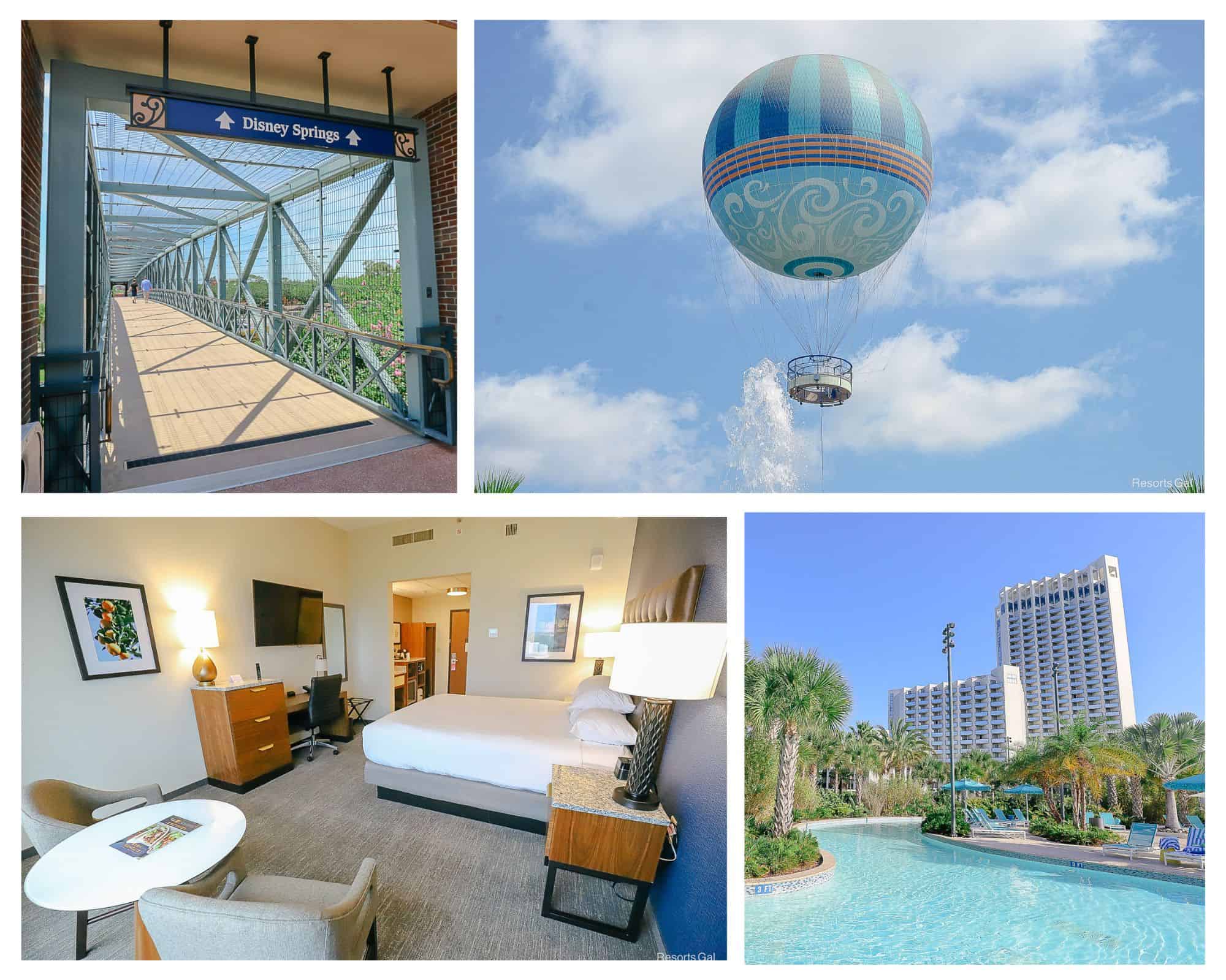 Collage of Images representing Disney Springs Off-Site Hotels