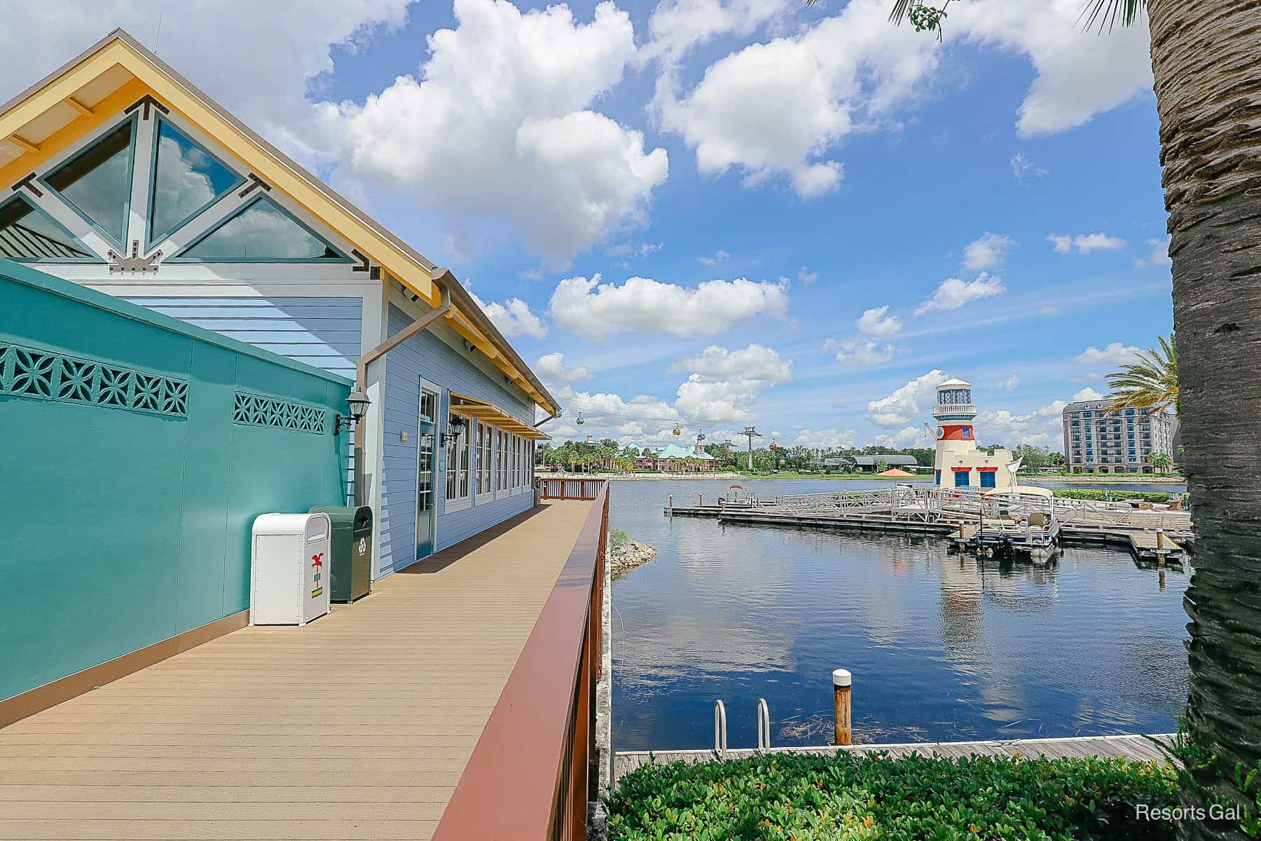 a boardwalk that wraps around Old Port Royale 