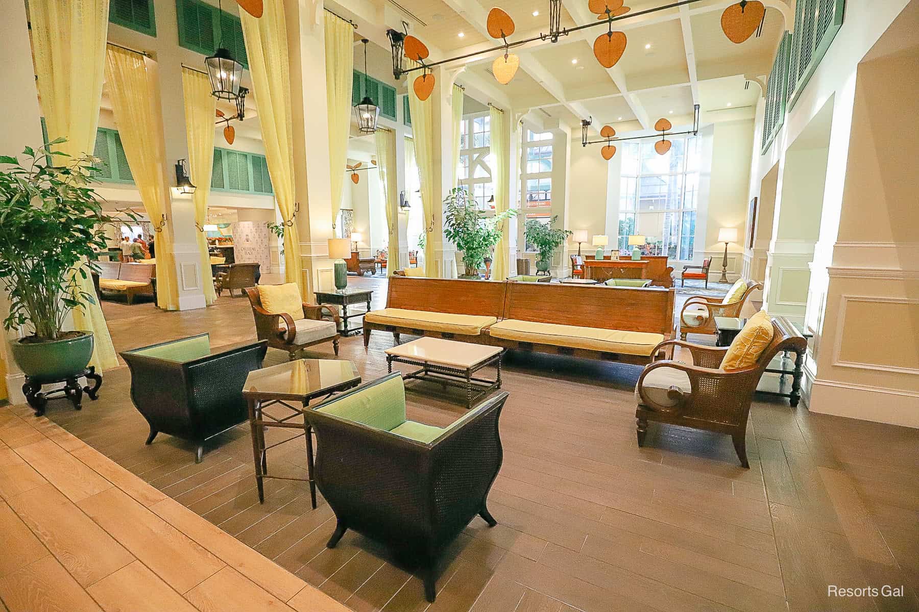 a view of the lobby seating area from the right angle at Old Port Royale 