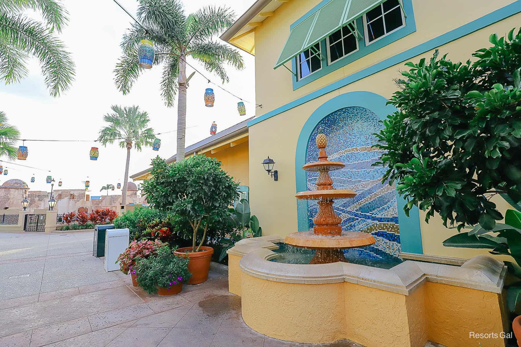 the view toward the left side of the resort from the lobby 