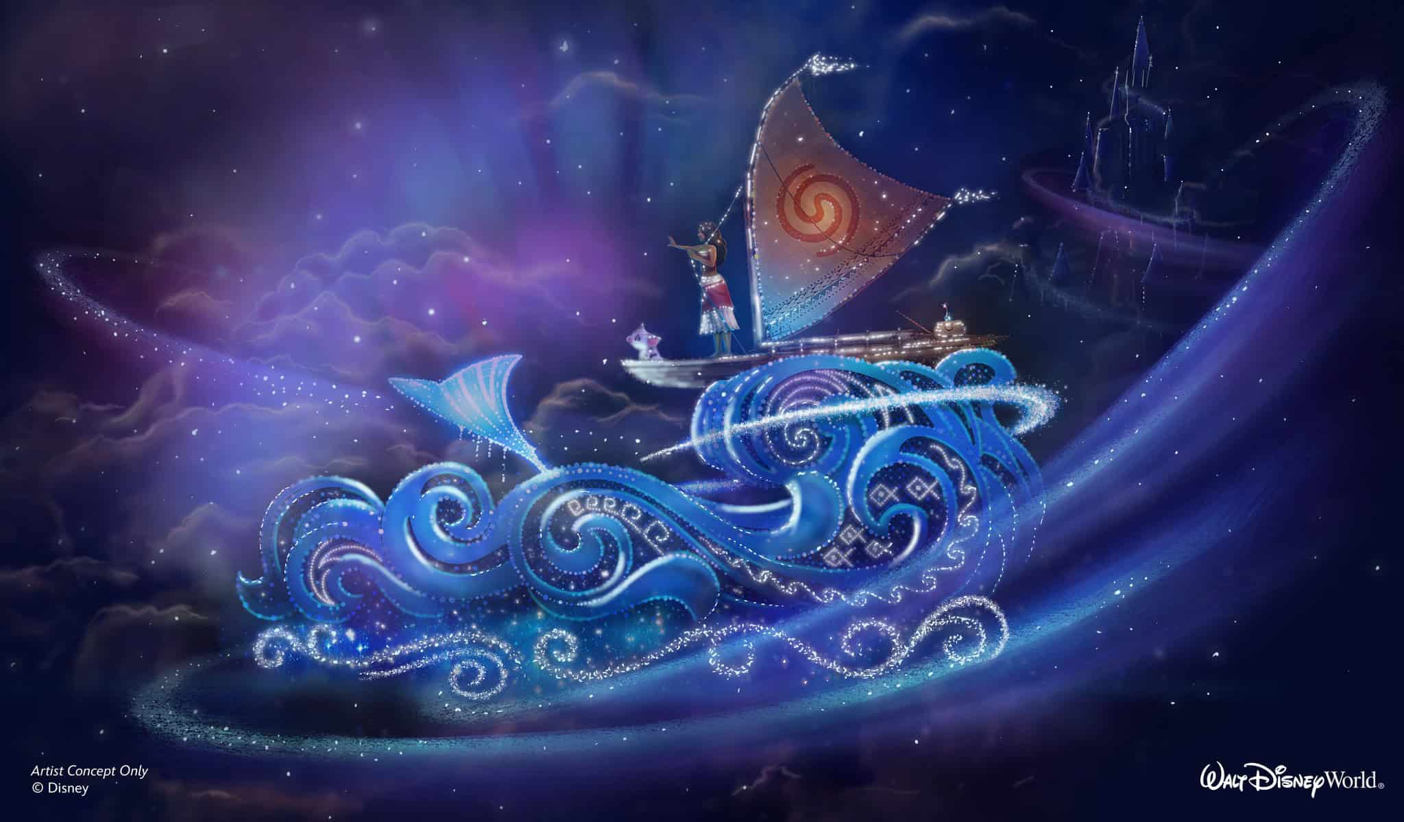 Moana concept art of Disney Starlight Parade 