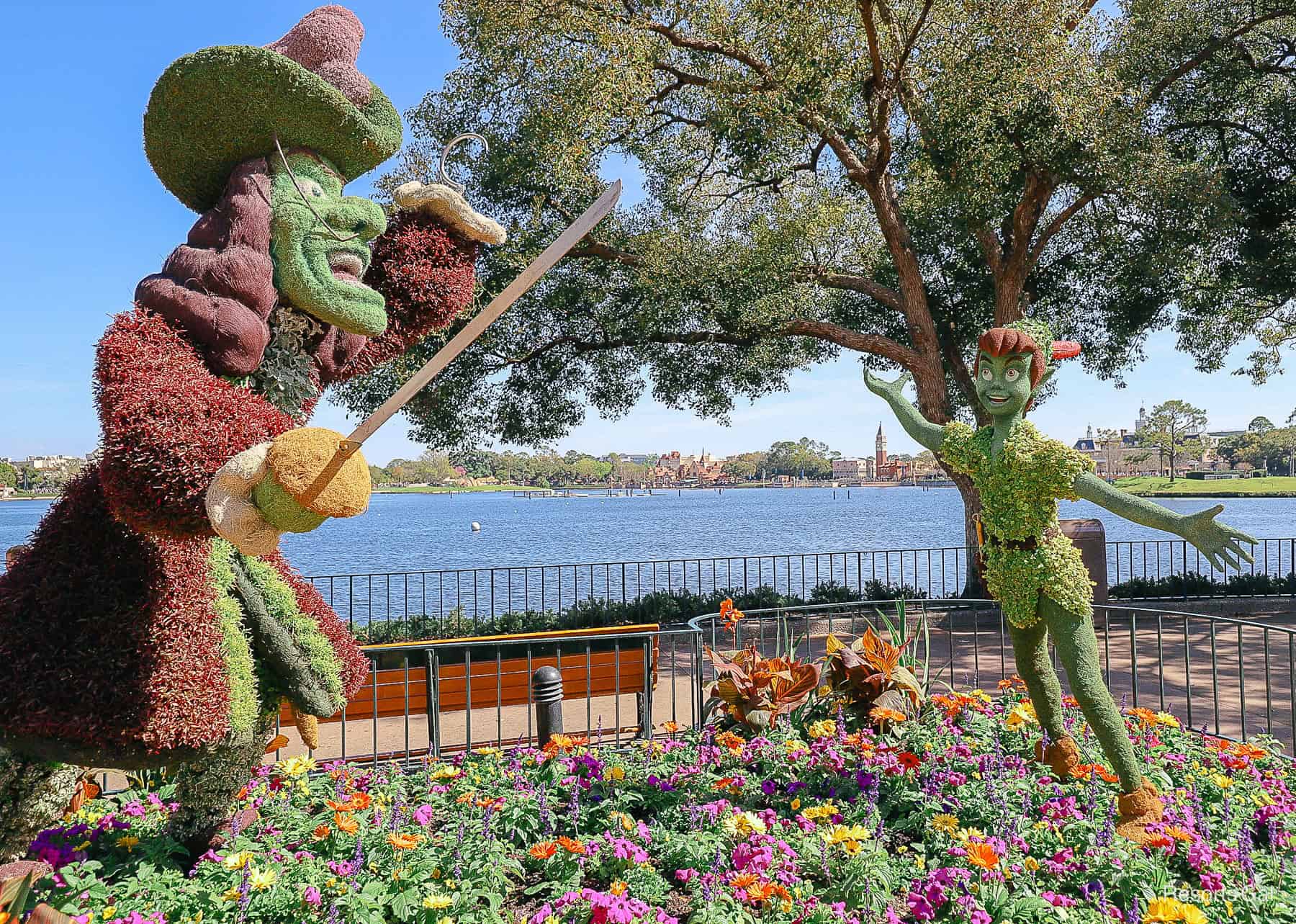 Through the Years: Peter Pan Character Topiaries at Epcot’s Flower and Garden Festival