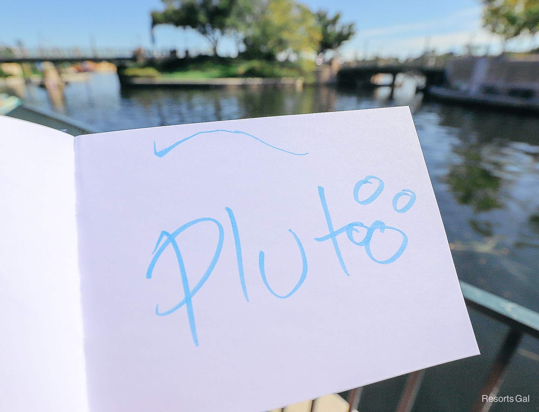 Pluto character autograph 