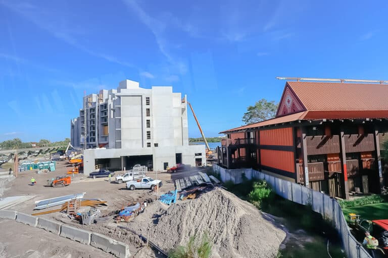 2024 Construction At Disney S Polynesian Resort DVC Tower Updates   Polynesian Dvc Tower Updates 2024 From Villages 768x512 