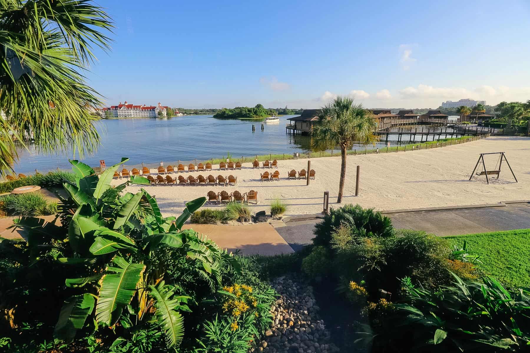 a view of Seven Seas Lagoon from a Disney World Concierge or Club Level Access 