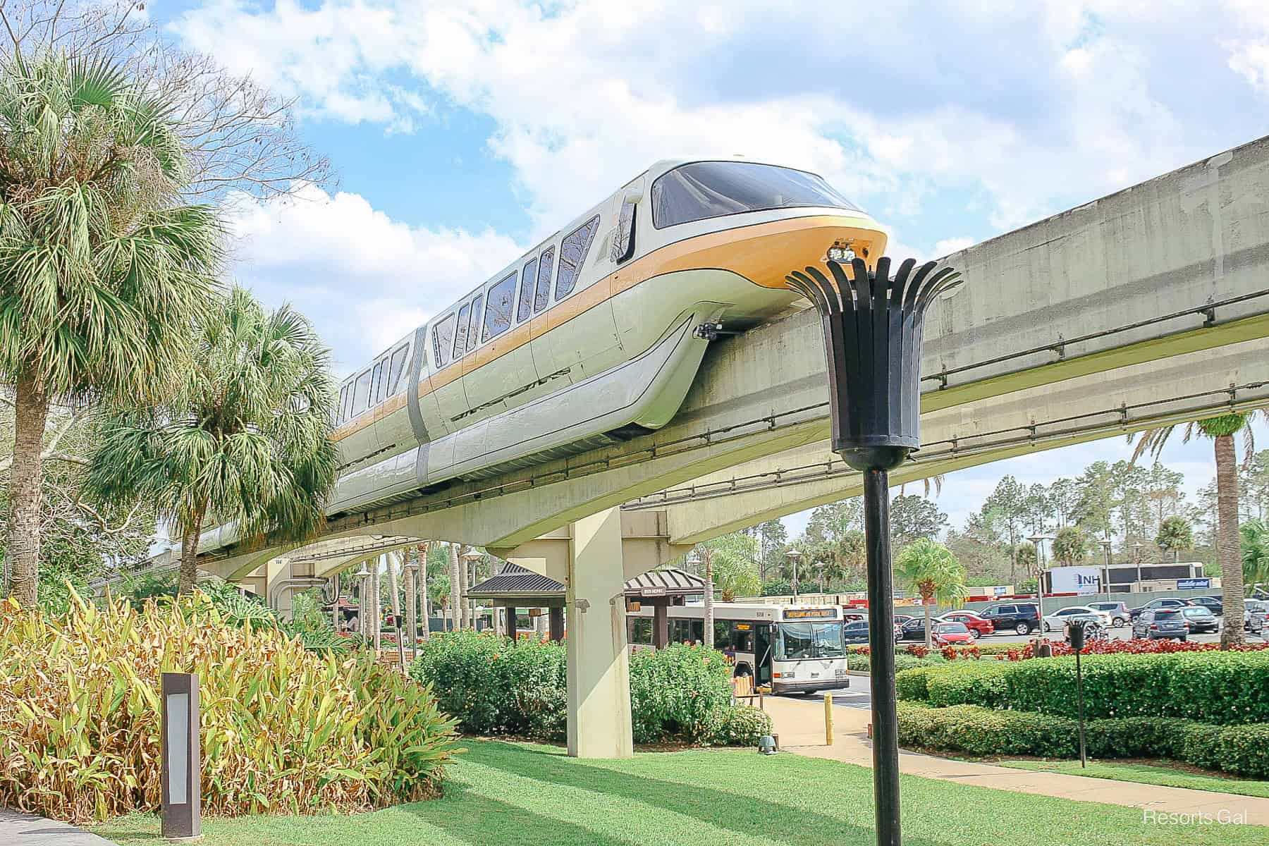 the monorail at Disney's Polynesian 