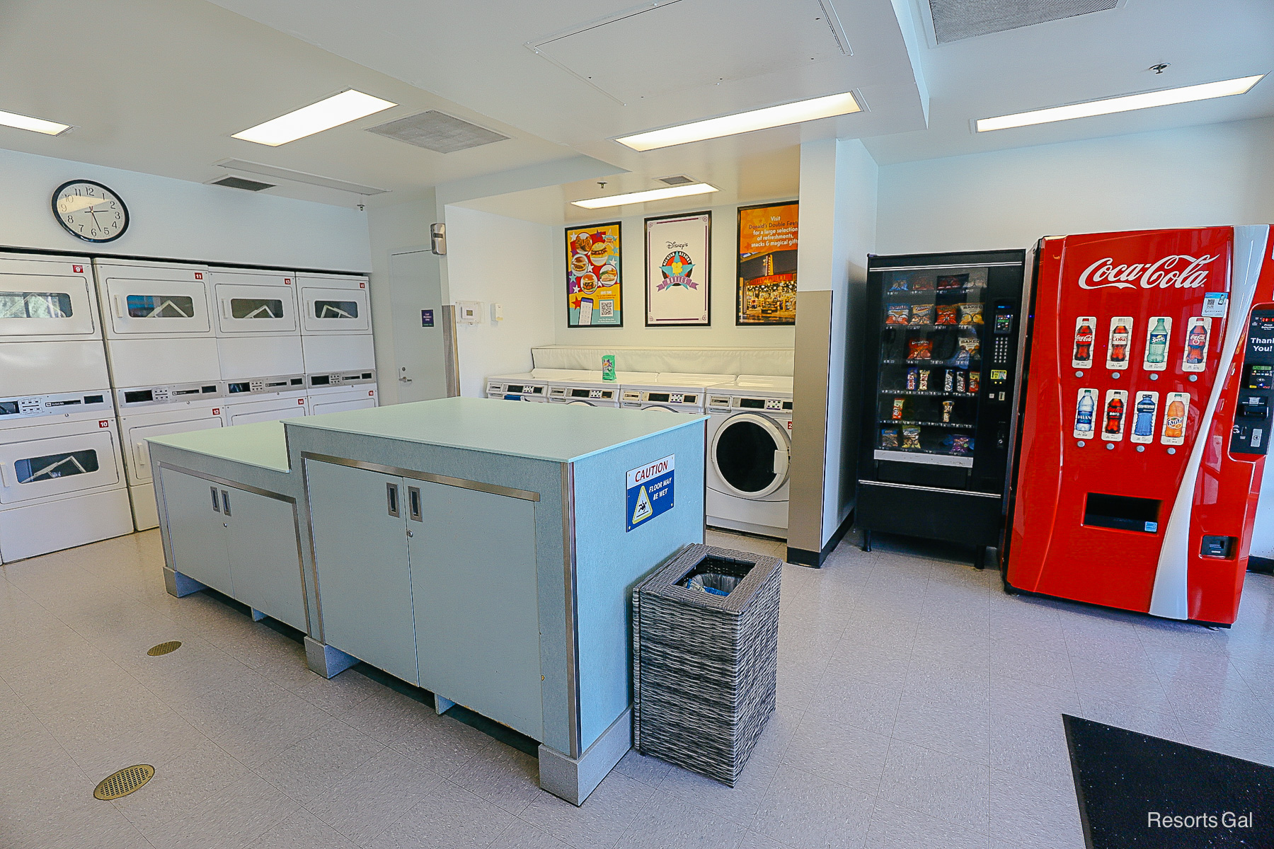 interior of standard laundromat at All-Star Movies 