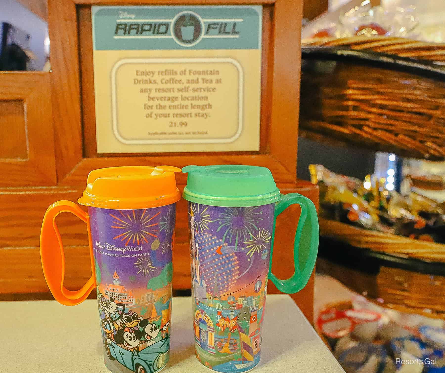 refillable mugs at Port Orleans Riverside 
