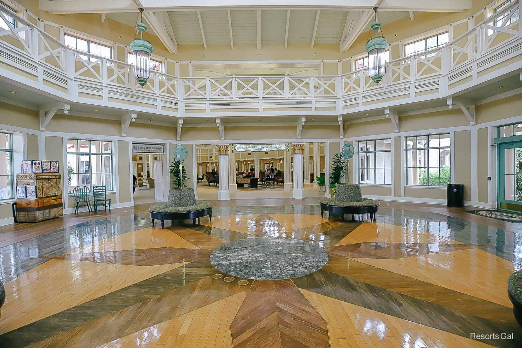the lobby of Port Orleans Riverside