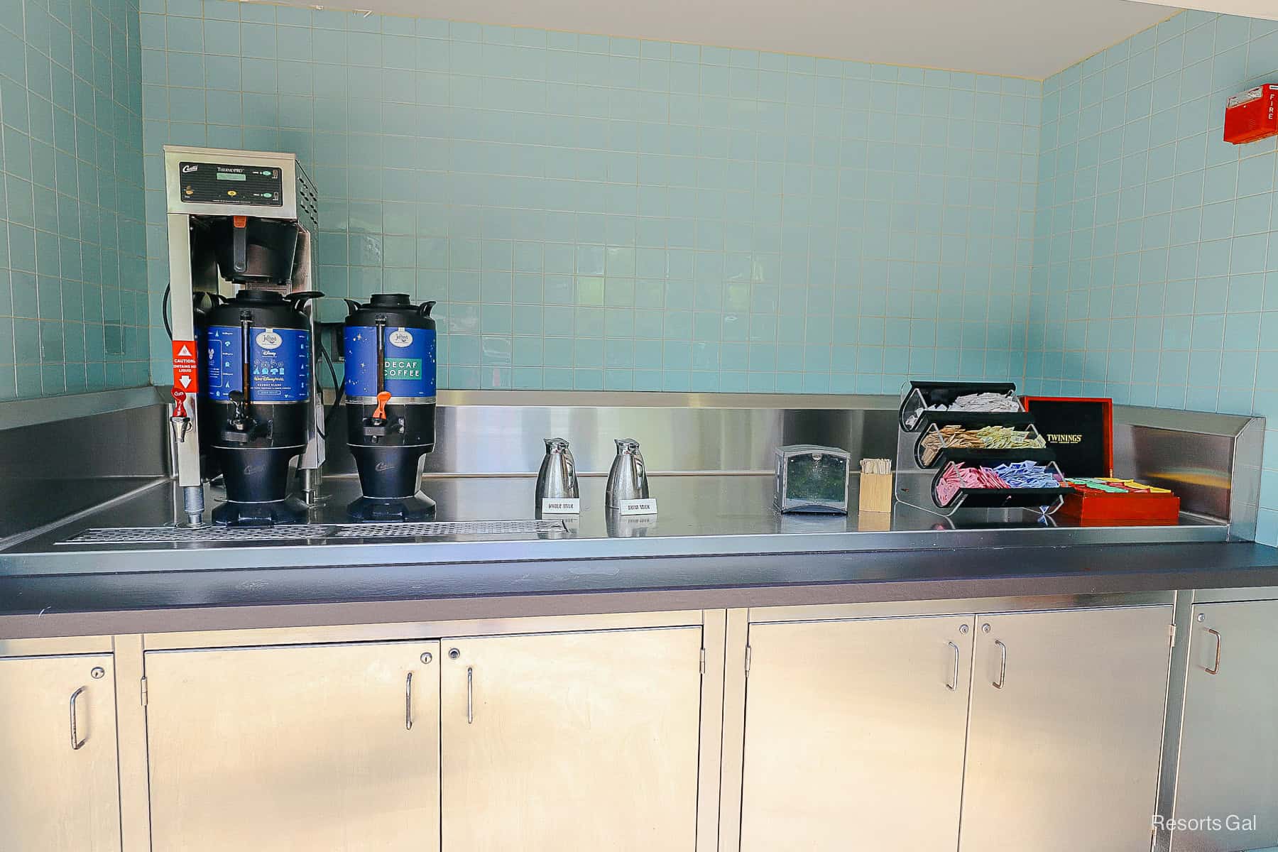 The Oasis Pool Bar coffee refill station 