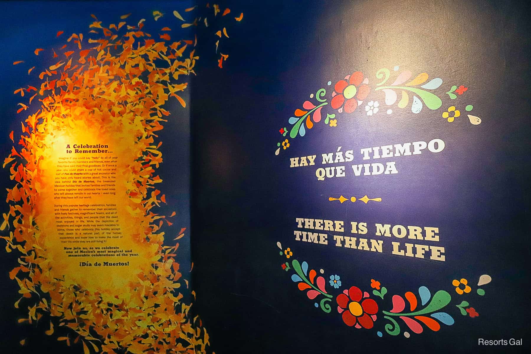 informational that reads Hay Mas Tiempo Que Vida which translates to "There is More Time than Life." 