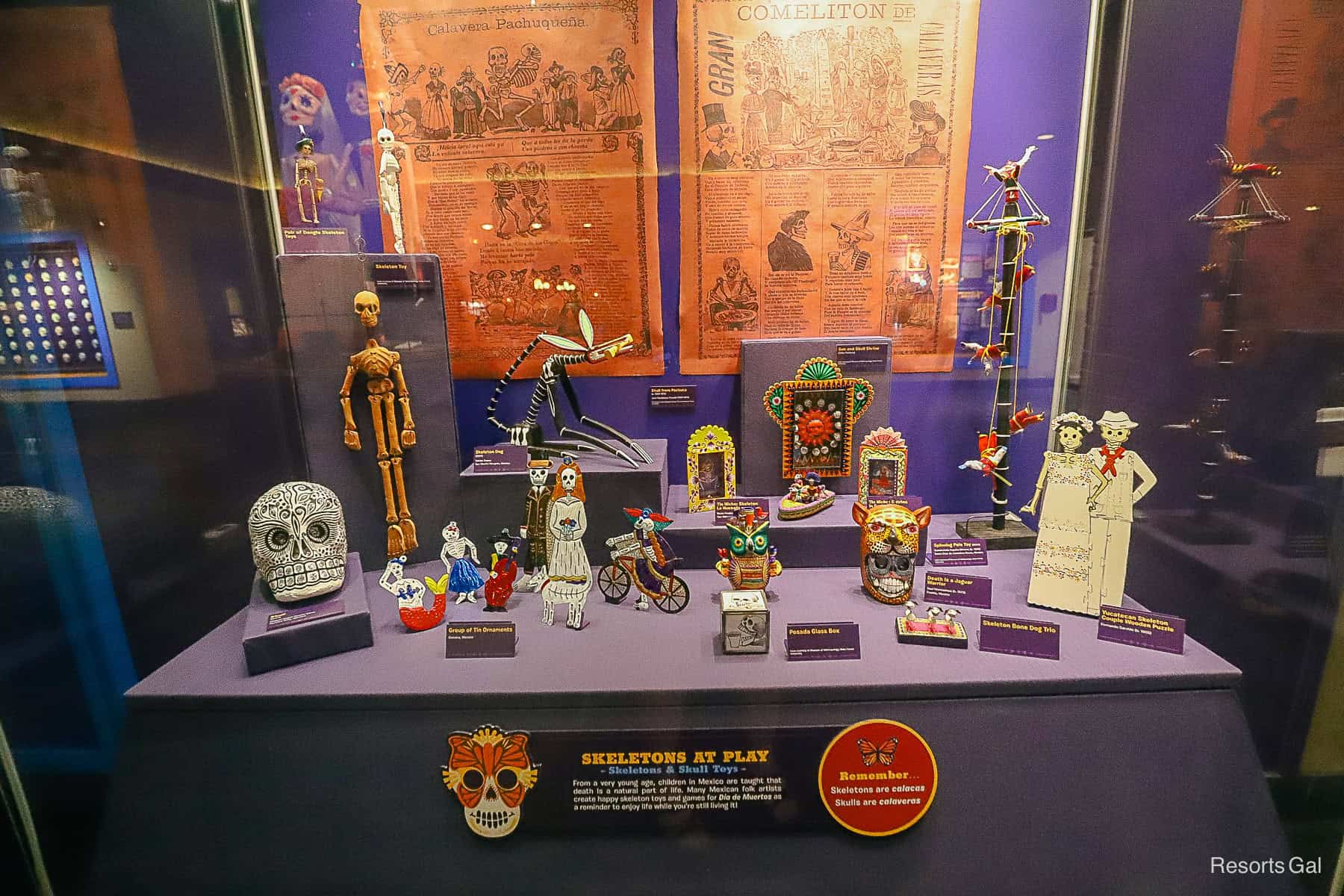 a gallery featuring Skeletons at Play at the Remember Me! Exhibit at Mexico's Folk Art Gallery 