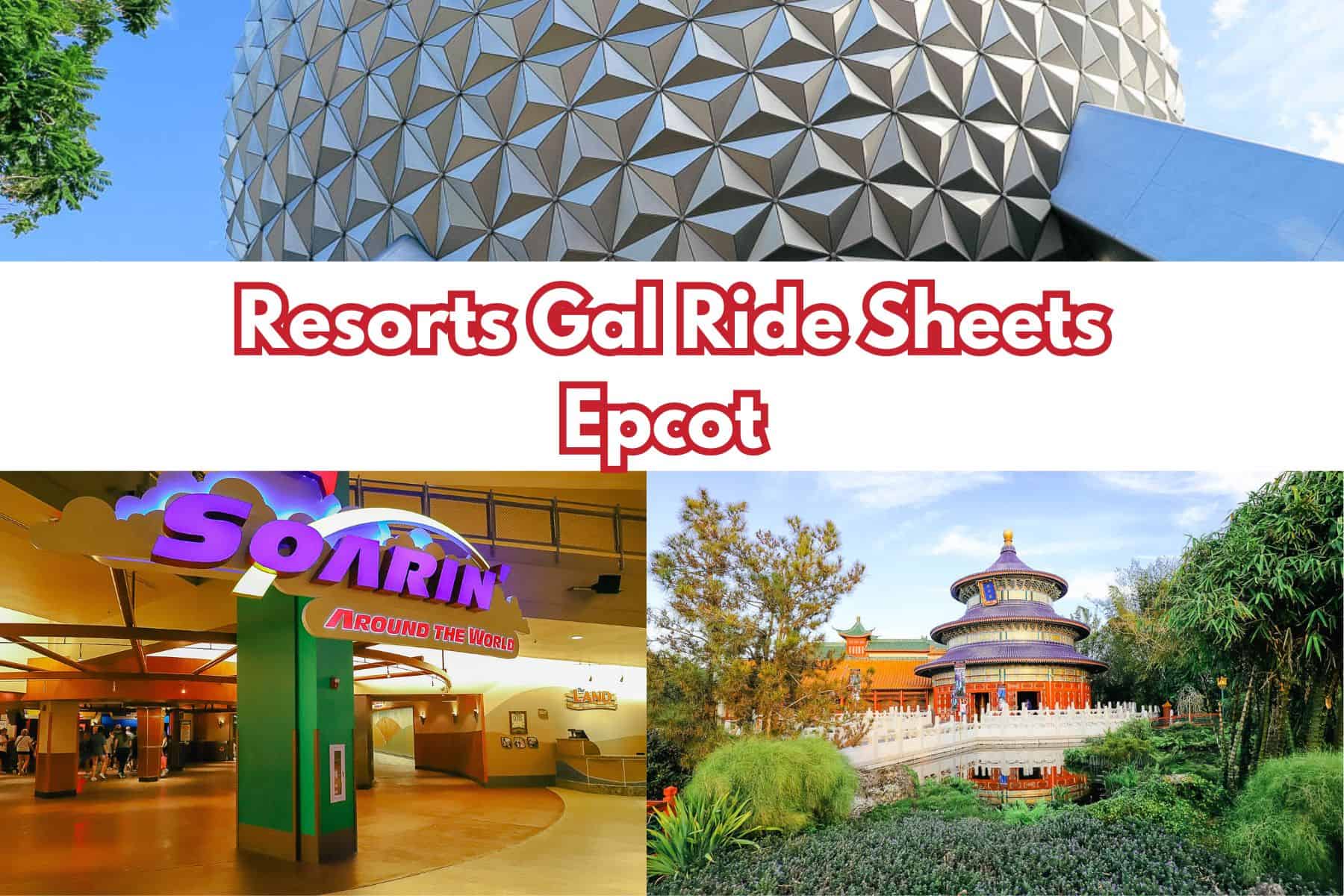 Free Ride Spreadsheet for Epcot Cover