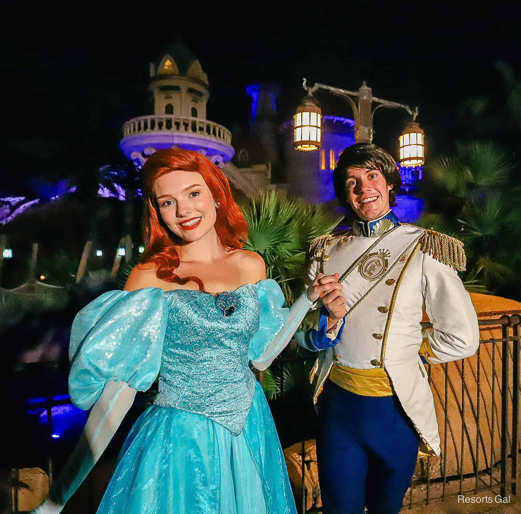 Royal Couples Ariel with Prince Eric at Mickey's Very Merry Christmas Party