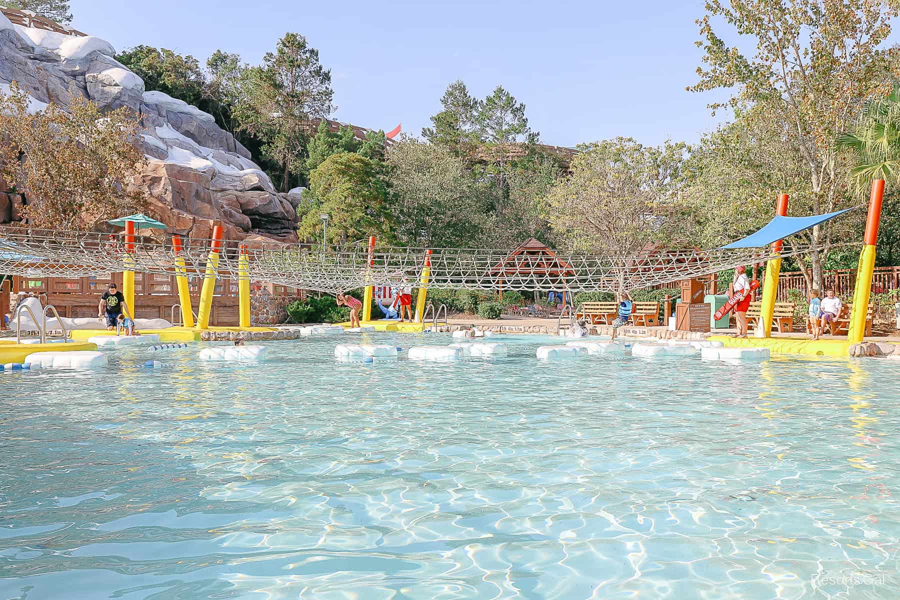 a wide angle of the Thin Ice Training Course at Blizzard Beach