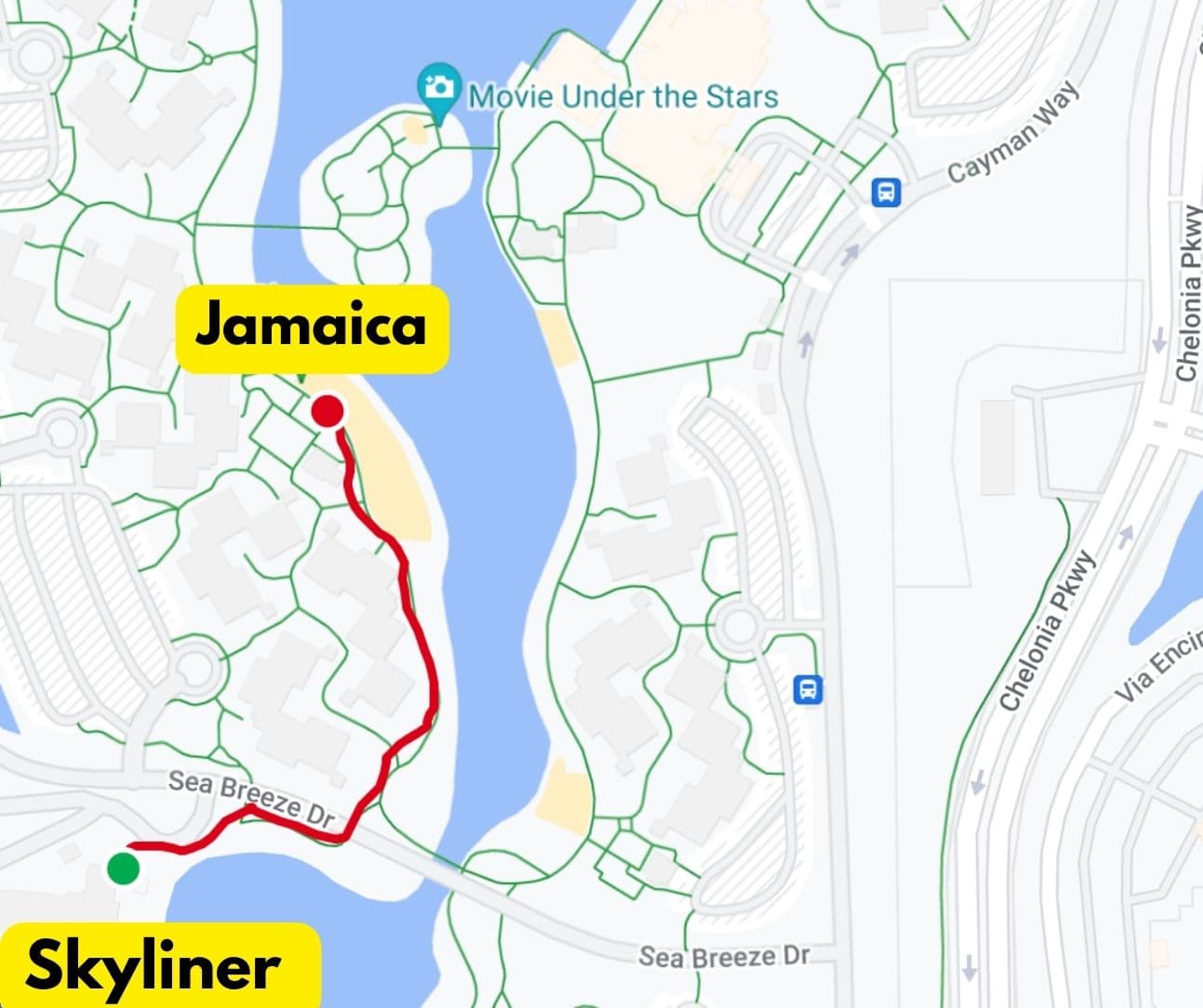 walking distance from the Skyliner to Jamaica 