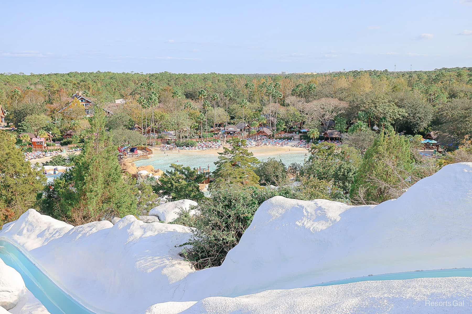 a view from the Overlook at Blizzard Beach with Slush Gusher 