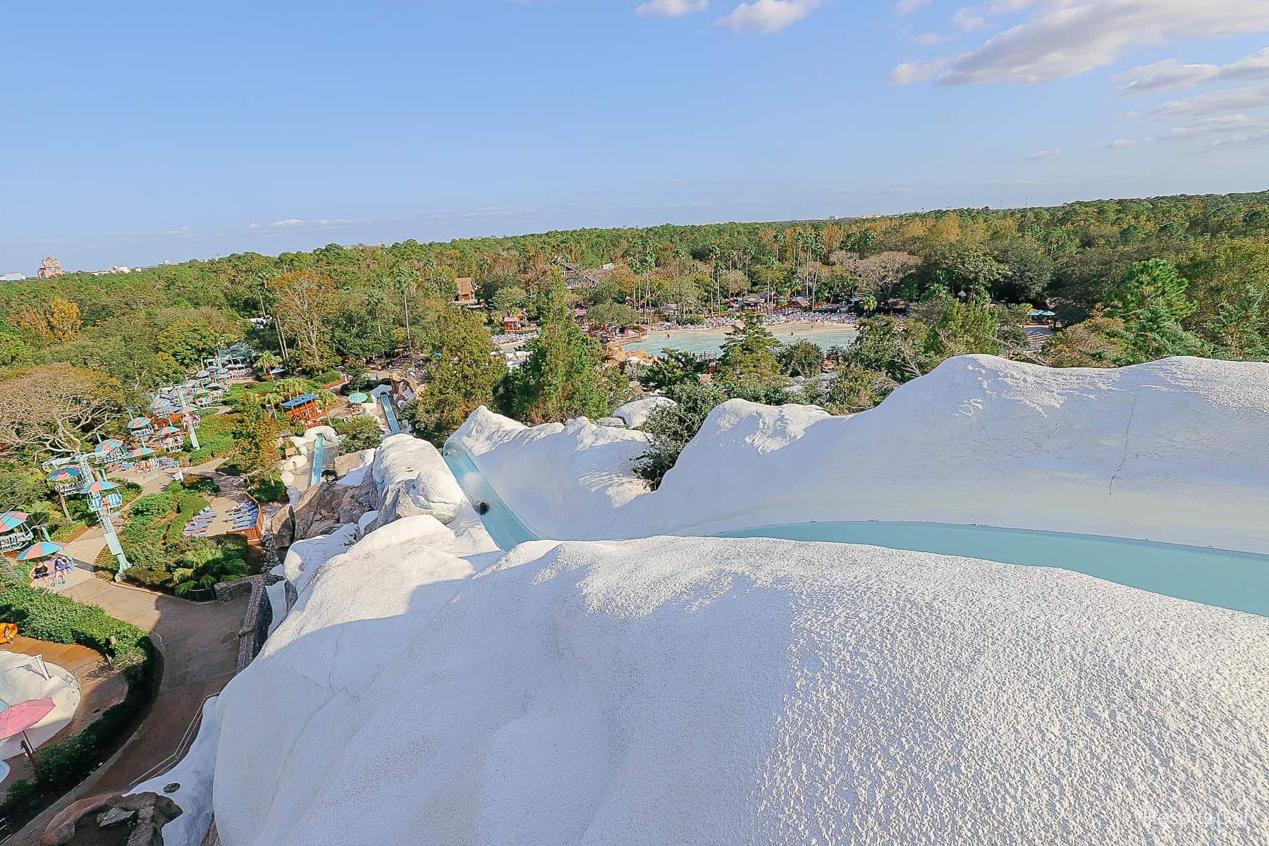 the two hills on Slush Gusher at Blizzard Beach 