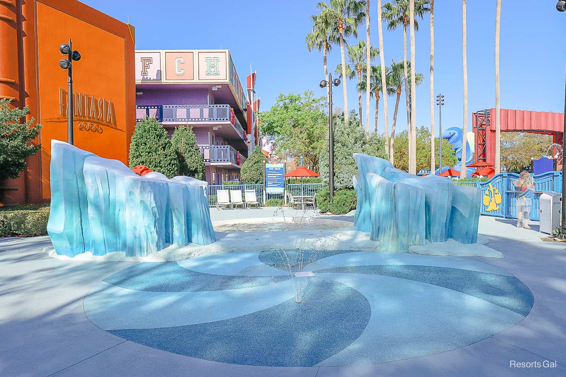 a splash pad at Disney's All-Star Movies 