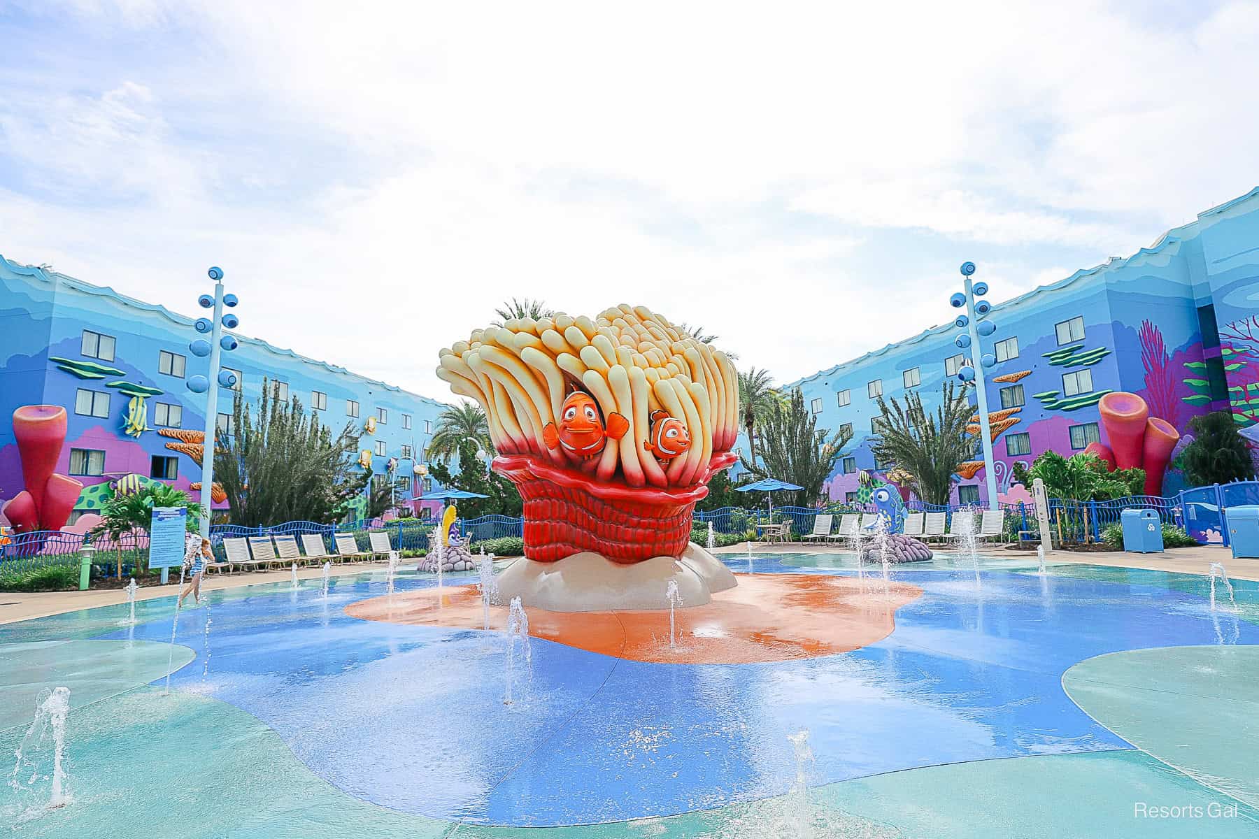 the splash pad at Disney's Art of Animation Resort 