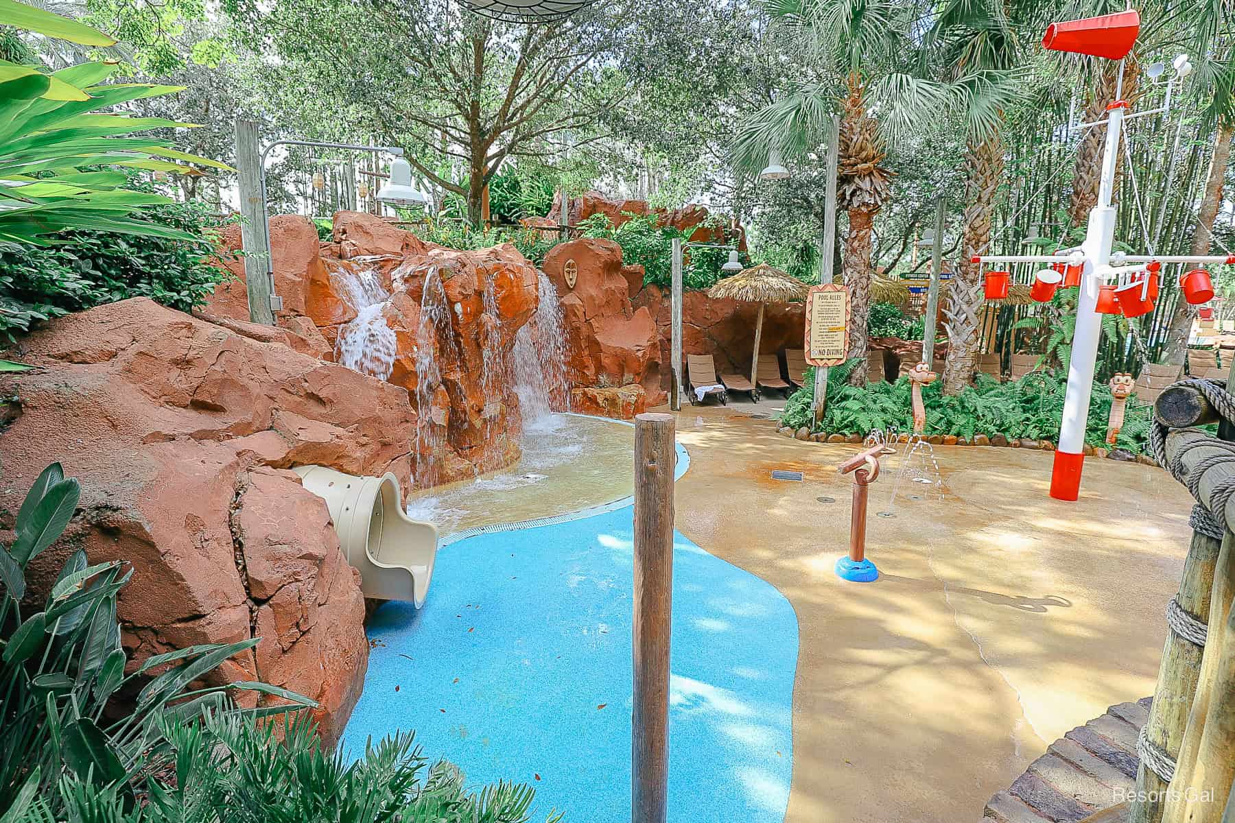 the aquatic play area called Uwanja Camp at Disney's Kidani Village 