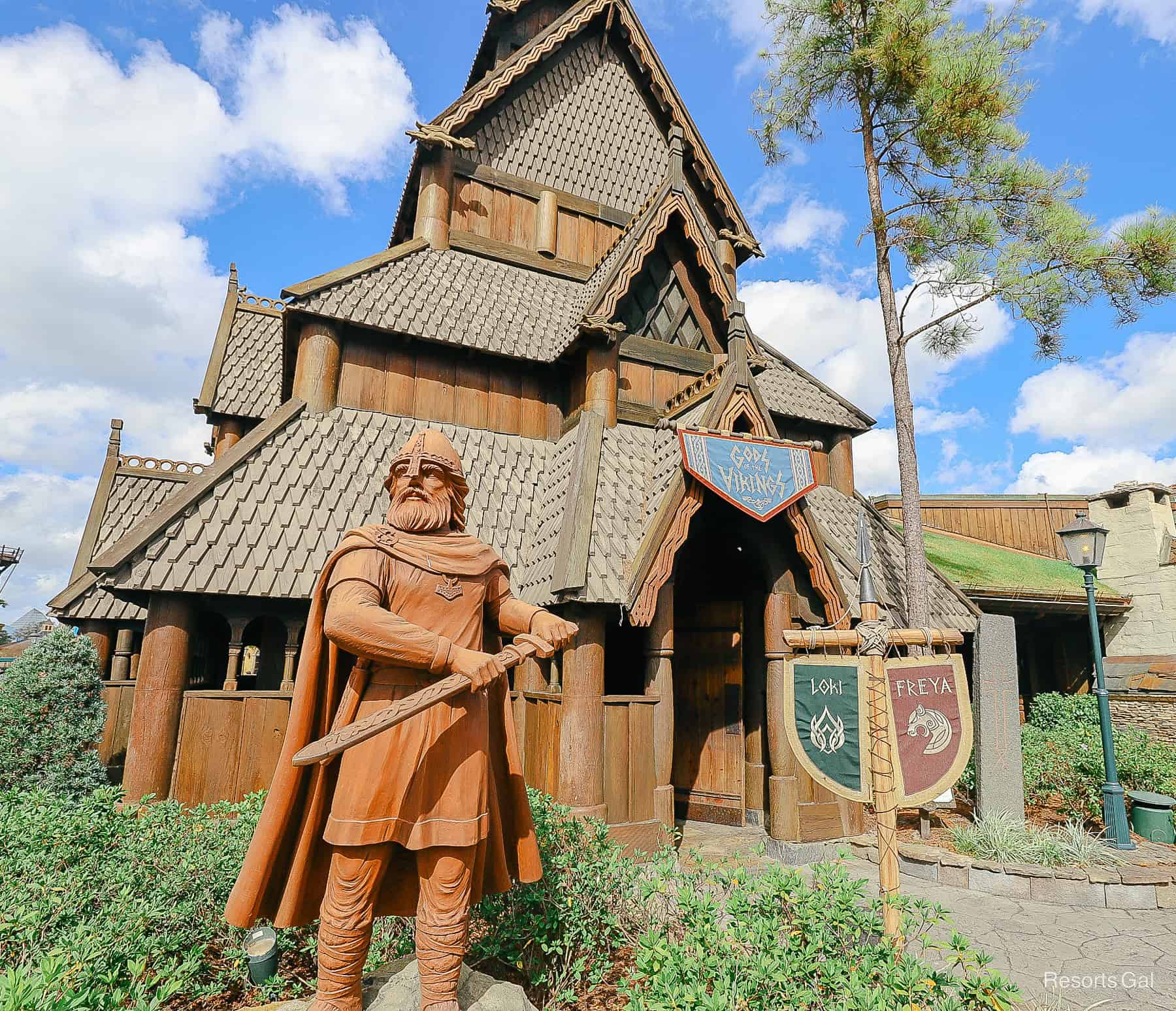 the Stave Church Gallery replica at EPCOT 