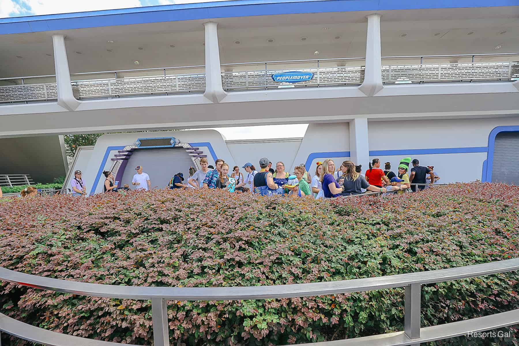 guests waiting to meet Stitch in Tomorrowland at Magic Kingdom