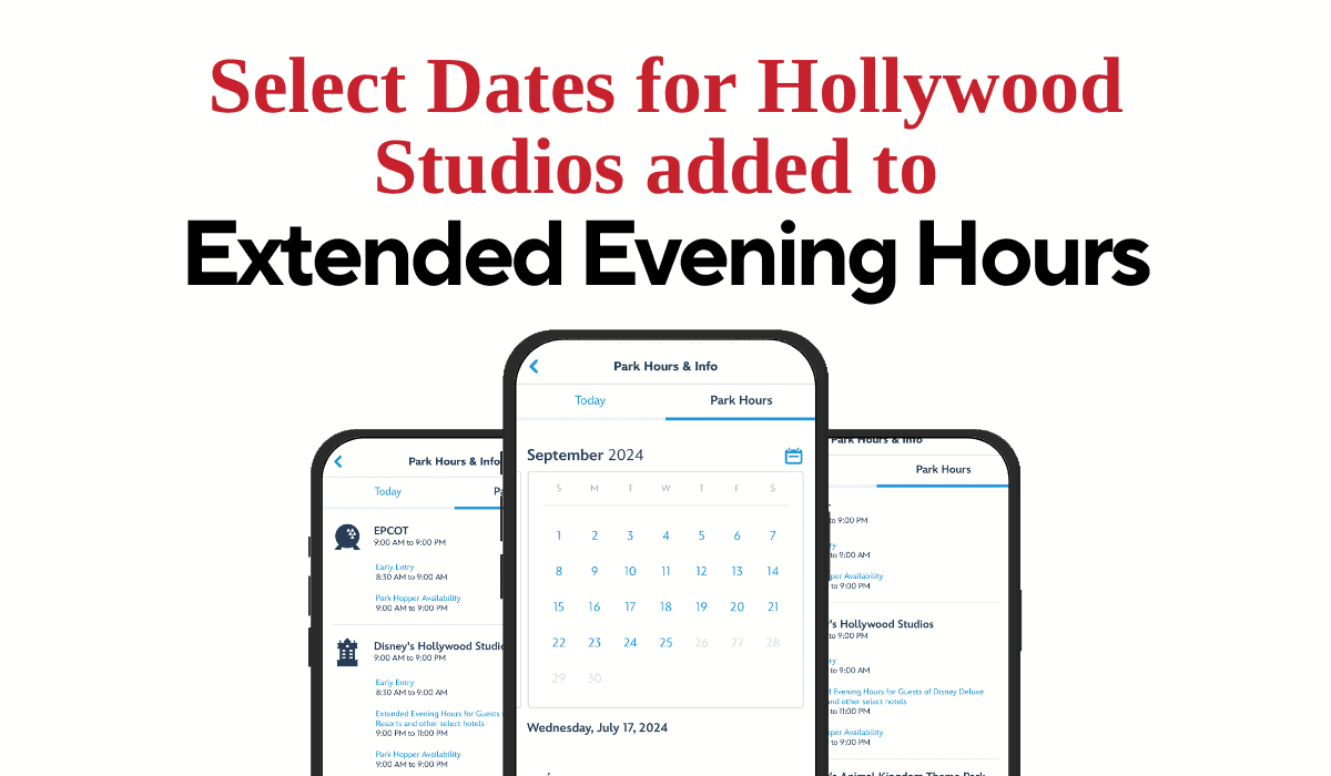 Extended Evening Hours Updates Shift to Hollywood Studios This Fall