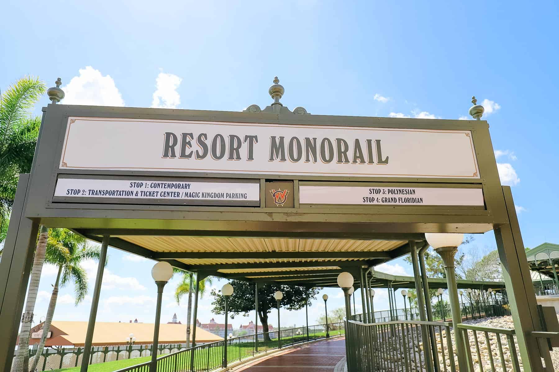 the resort monorail at Magic Kingdom to take to get to 'Ohana at the Polynesian 