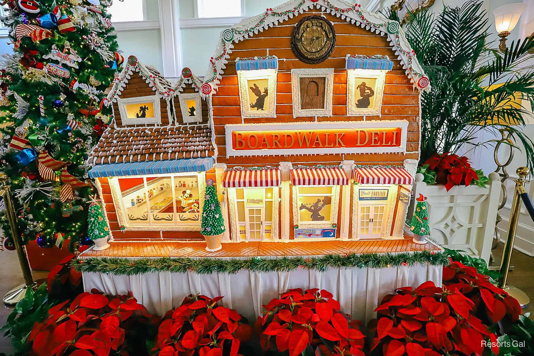 gingerbread display of the Boardwalk Deli 
