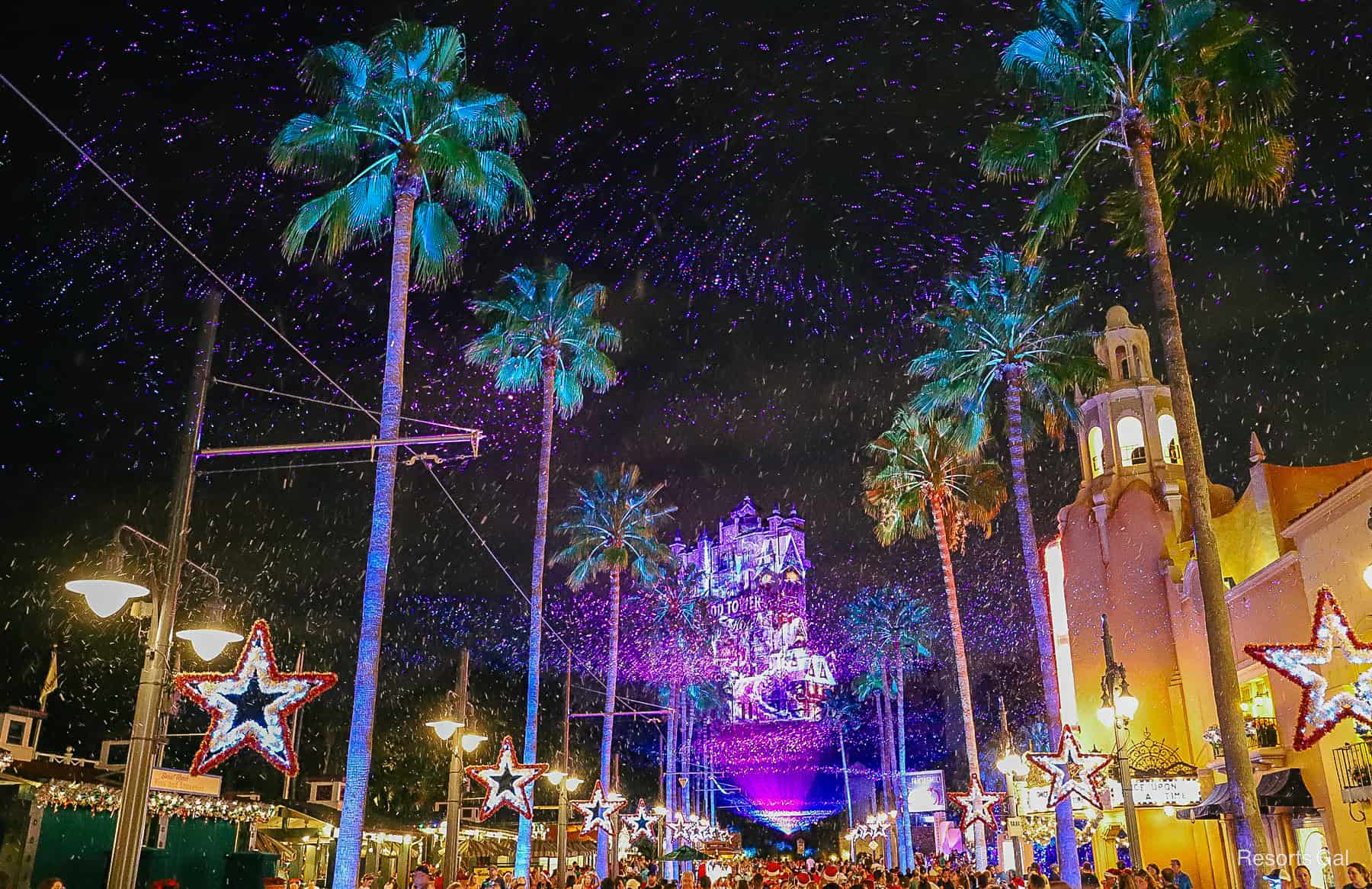 a projection show on the castle at Hollywood Studios 