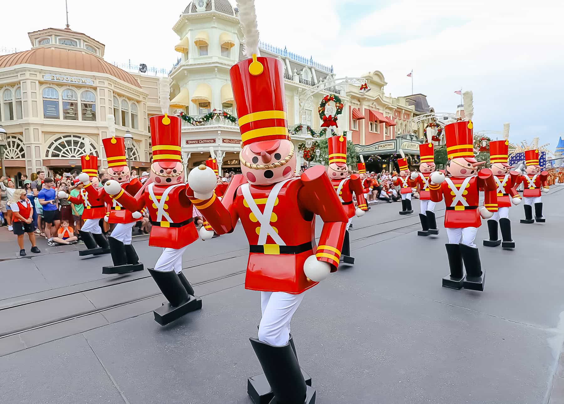 Toy Land nutcrackers at Magic Kingdom during Christmas 