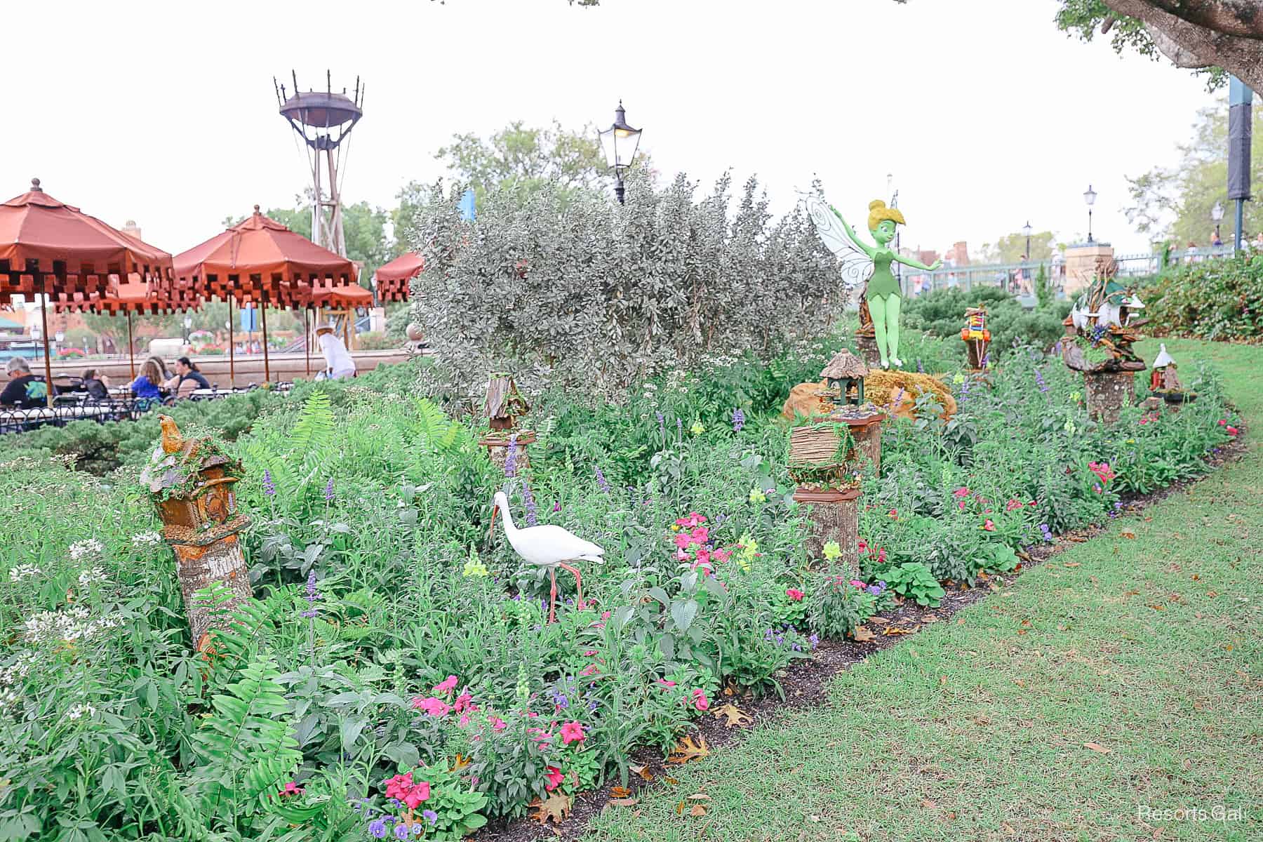 Tinker Bell's current location in 2025 toward the front of the United Kingdom Pavilion 