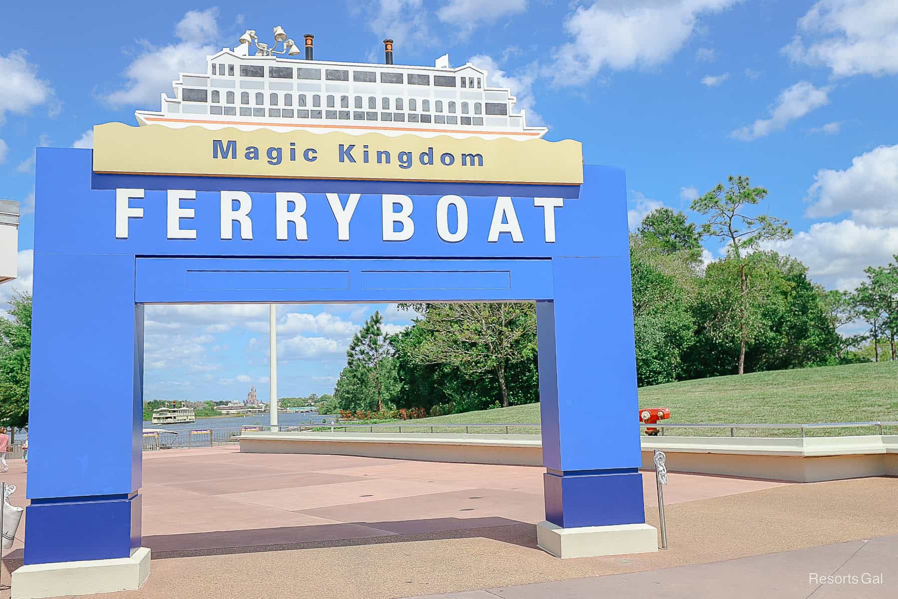 the entrance to the Magic Kingdom Ferryboat at the TTC 