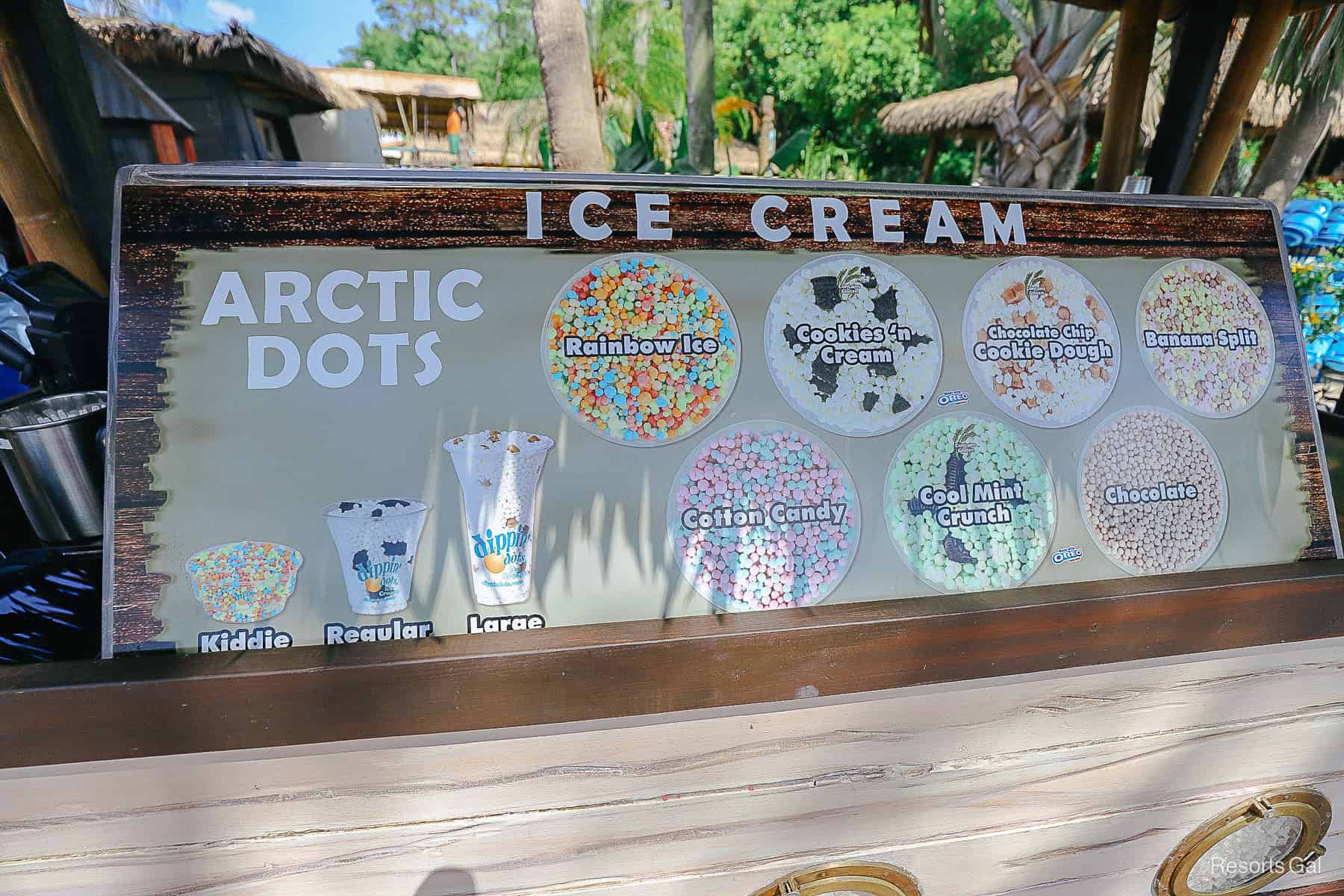 flavors of Arctic Dots Ice cream 