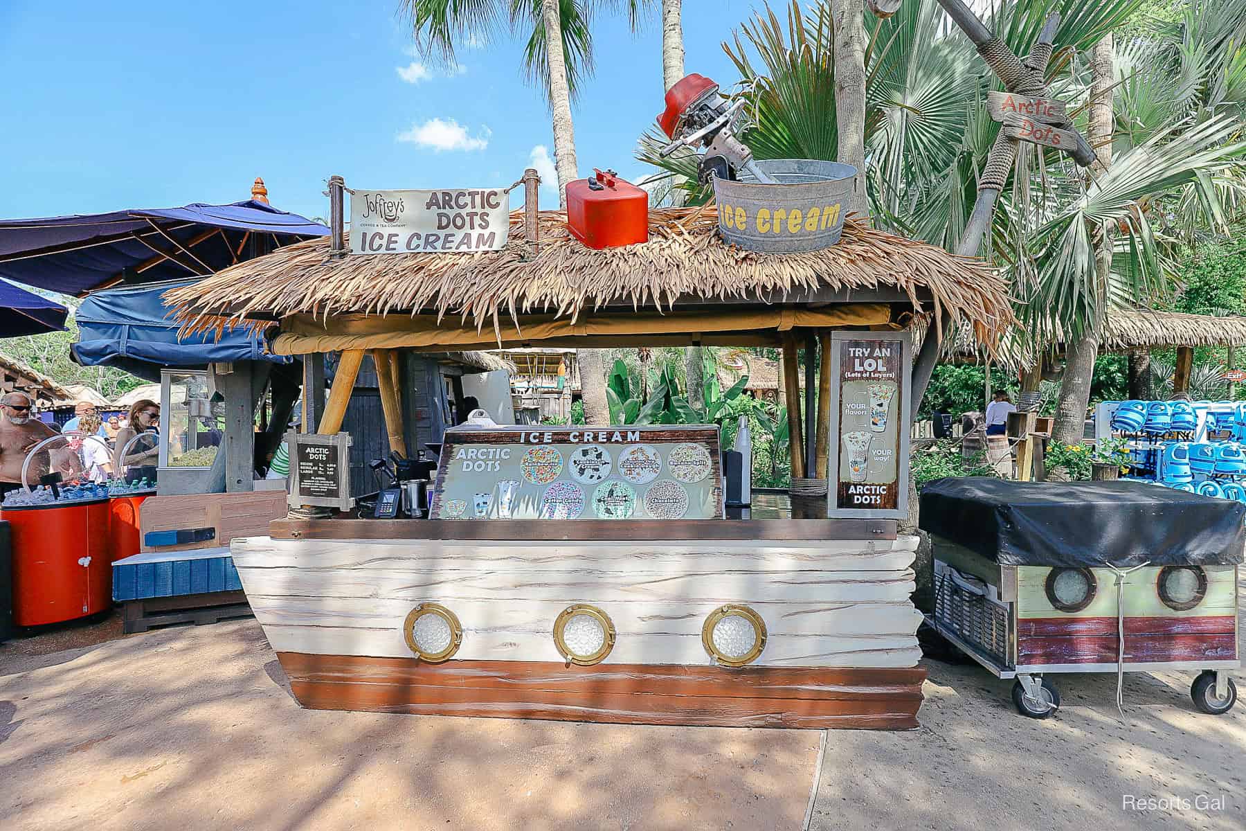 the Arctic Dots Ice Cream stand at Typhoon Lagoon