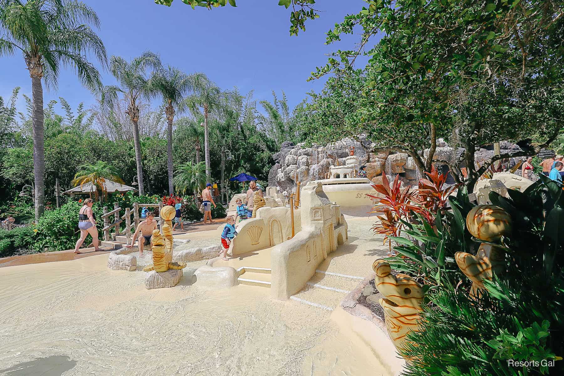 guests enjoying the Ketchakiddee Creek water play area 