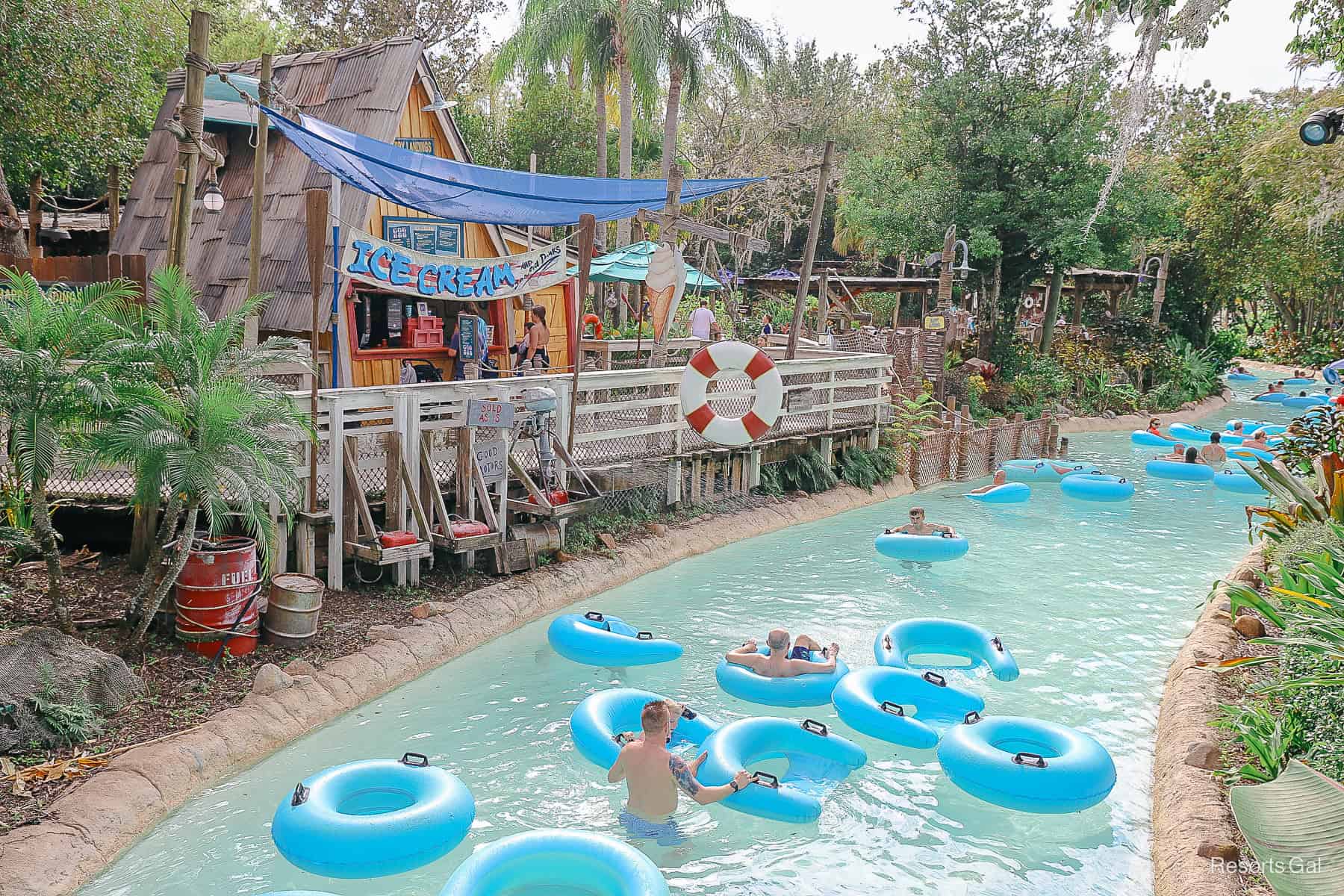 the ice cream shop along the lazy river 