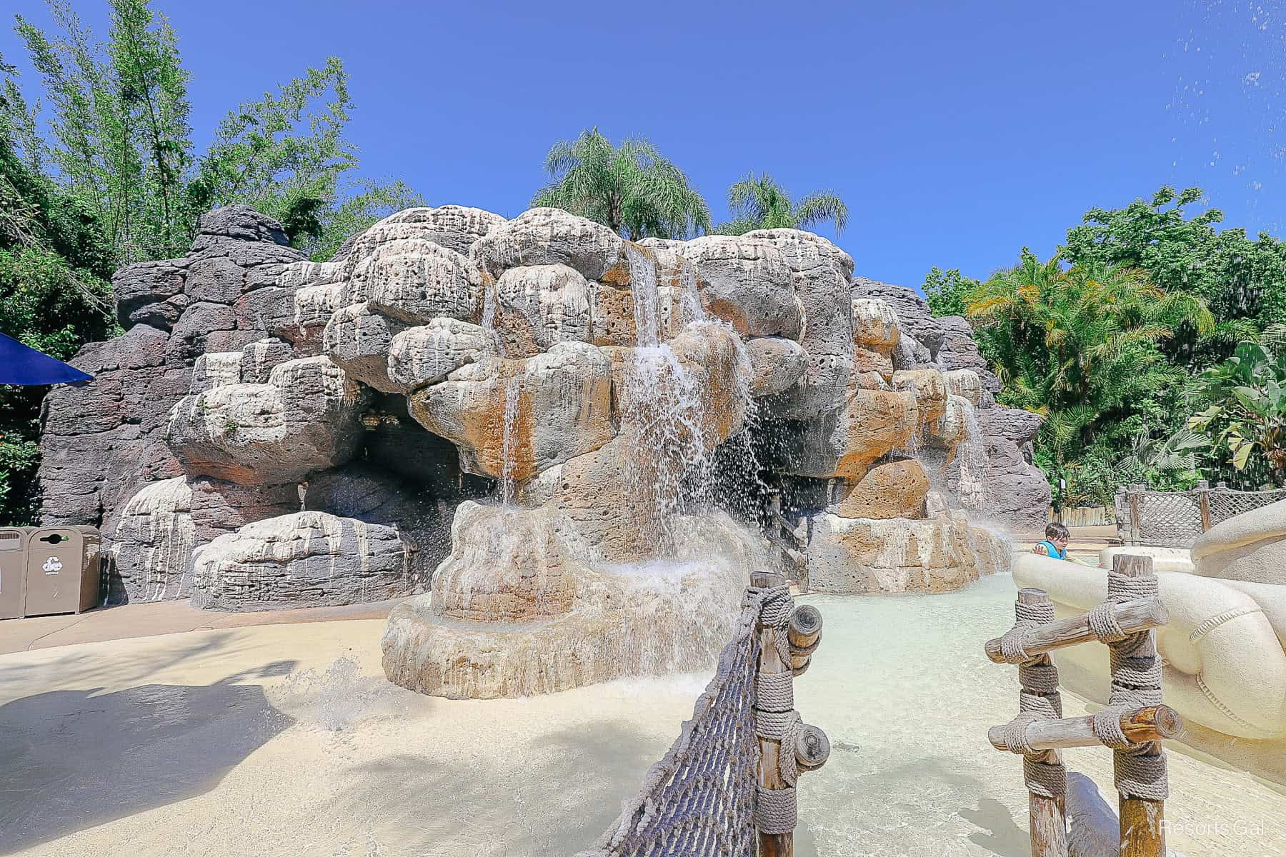 a cave with a waterfall at the back of Ketchakiddee Creek 