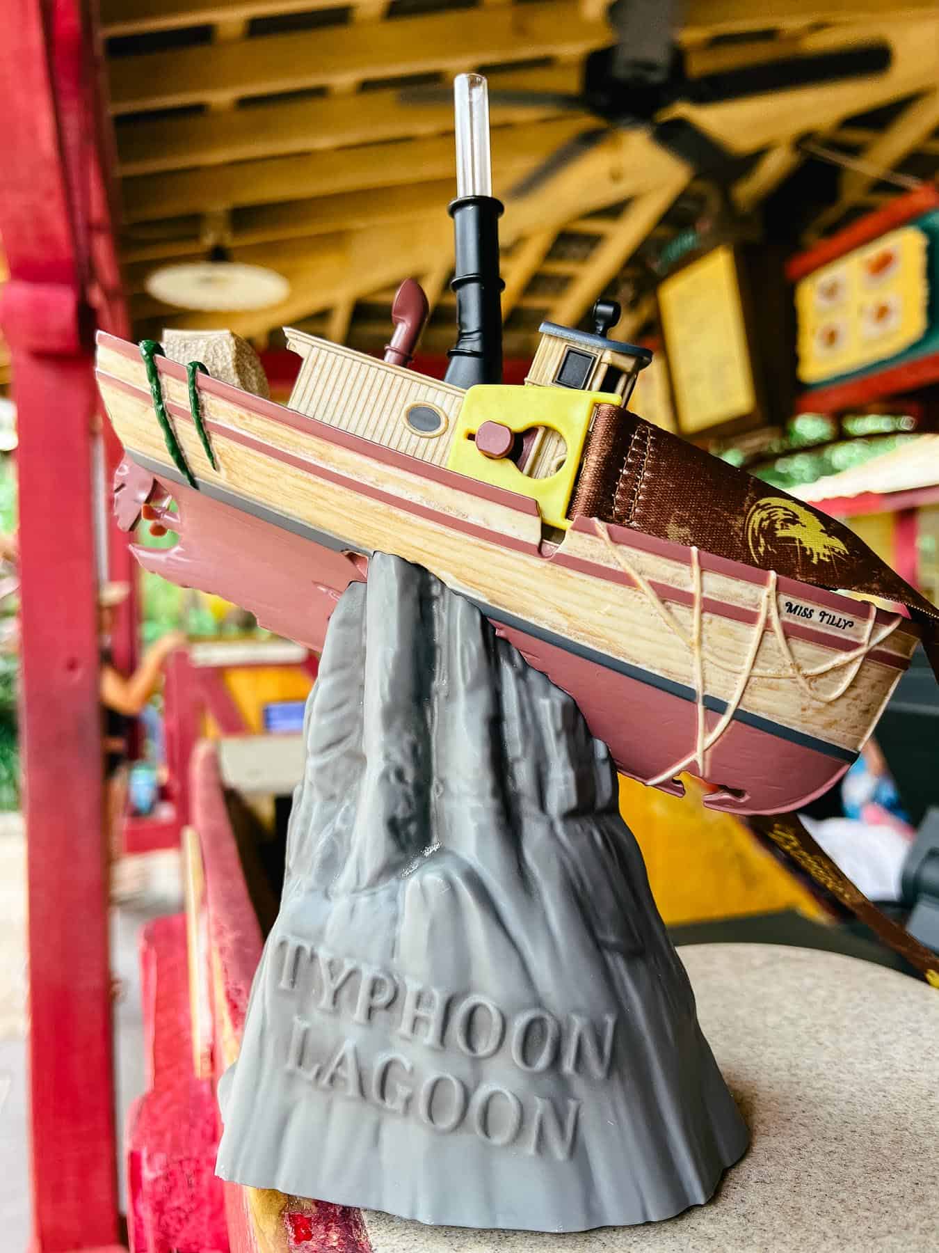 the Miss Tilly souvenir cup at Typhoon Lagoon 