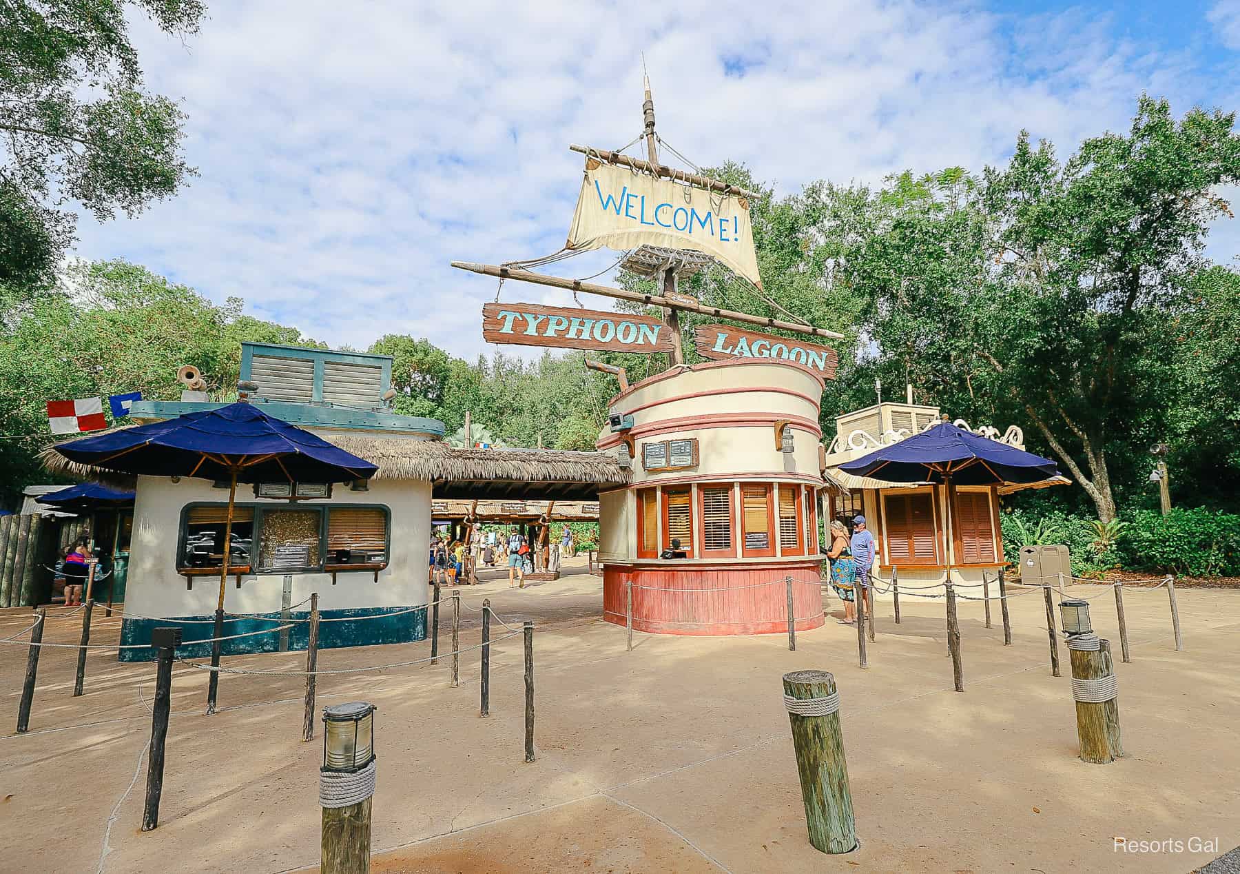 the entrance to Disney's Typhoon Lagoon 