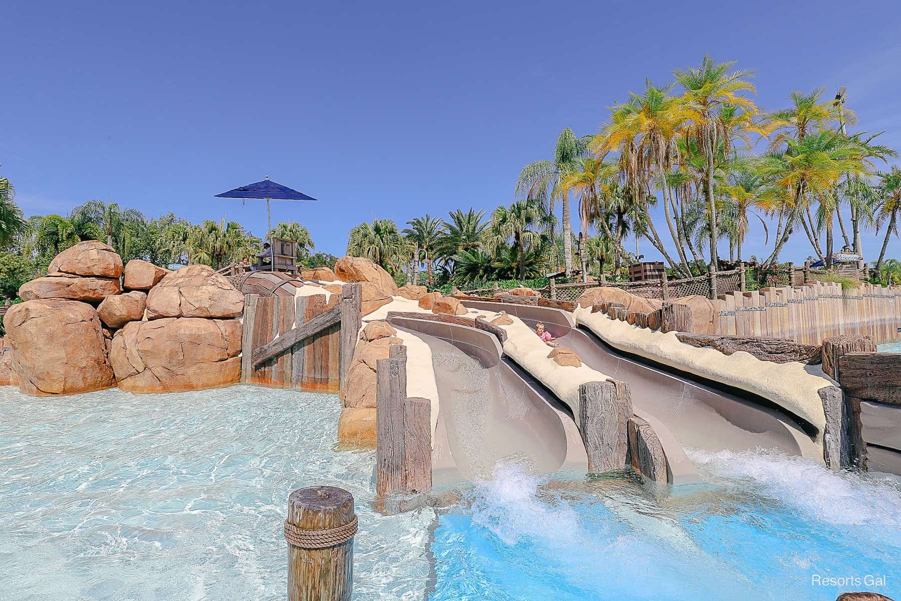 Bay Slides as the exit into the water at Disney's Typhoon Lagoon 