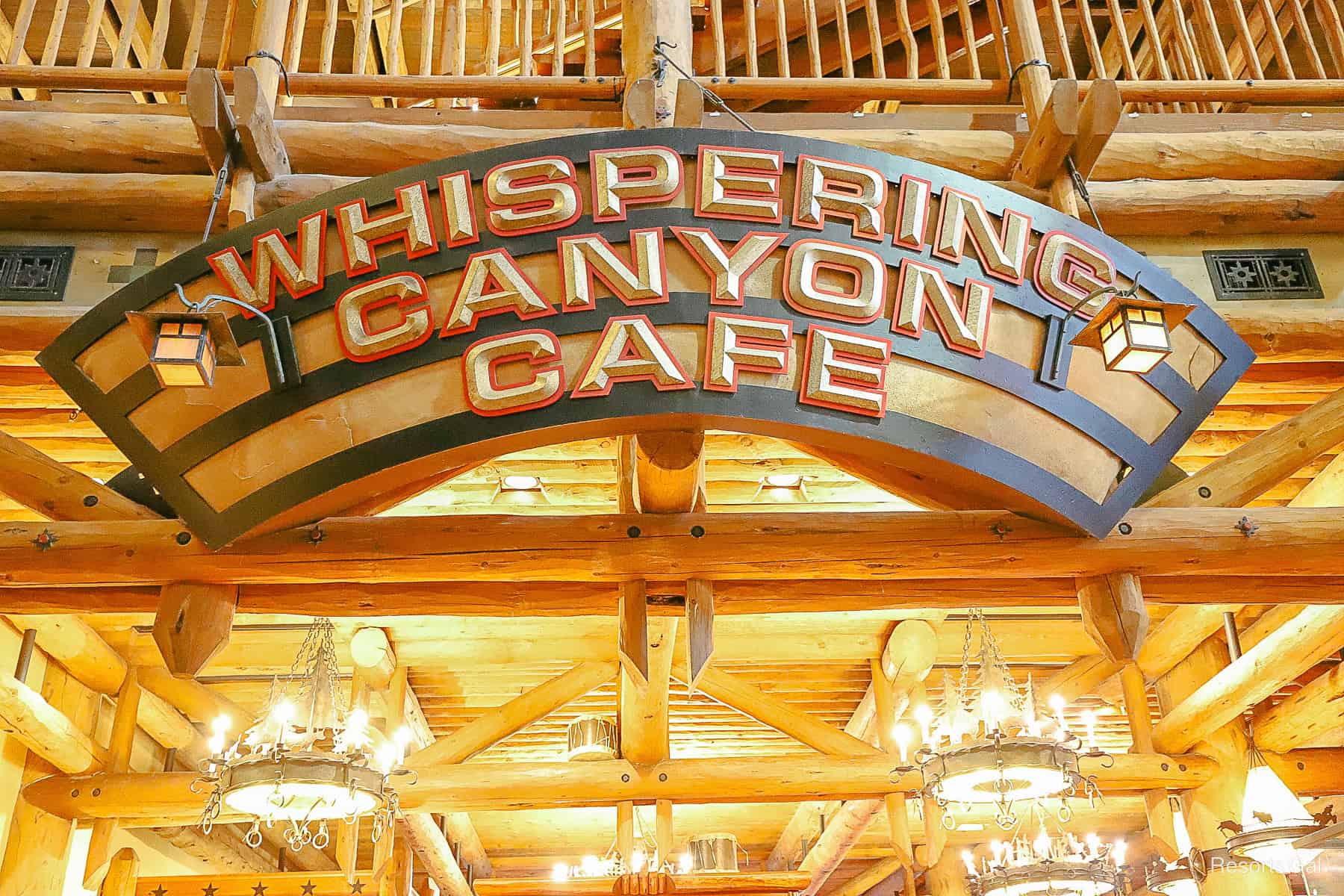 sign over the entrance of Whispering Canyon Cafe 