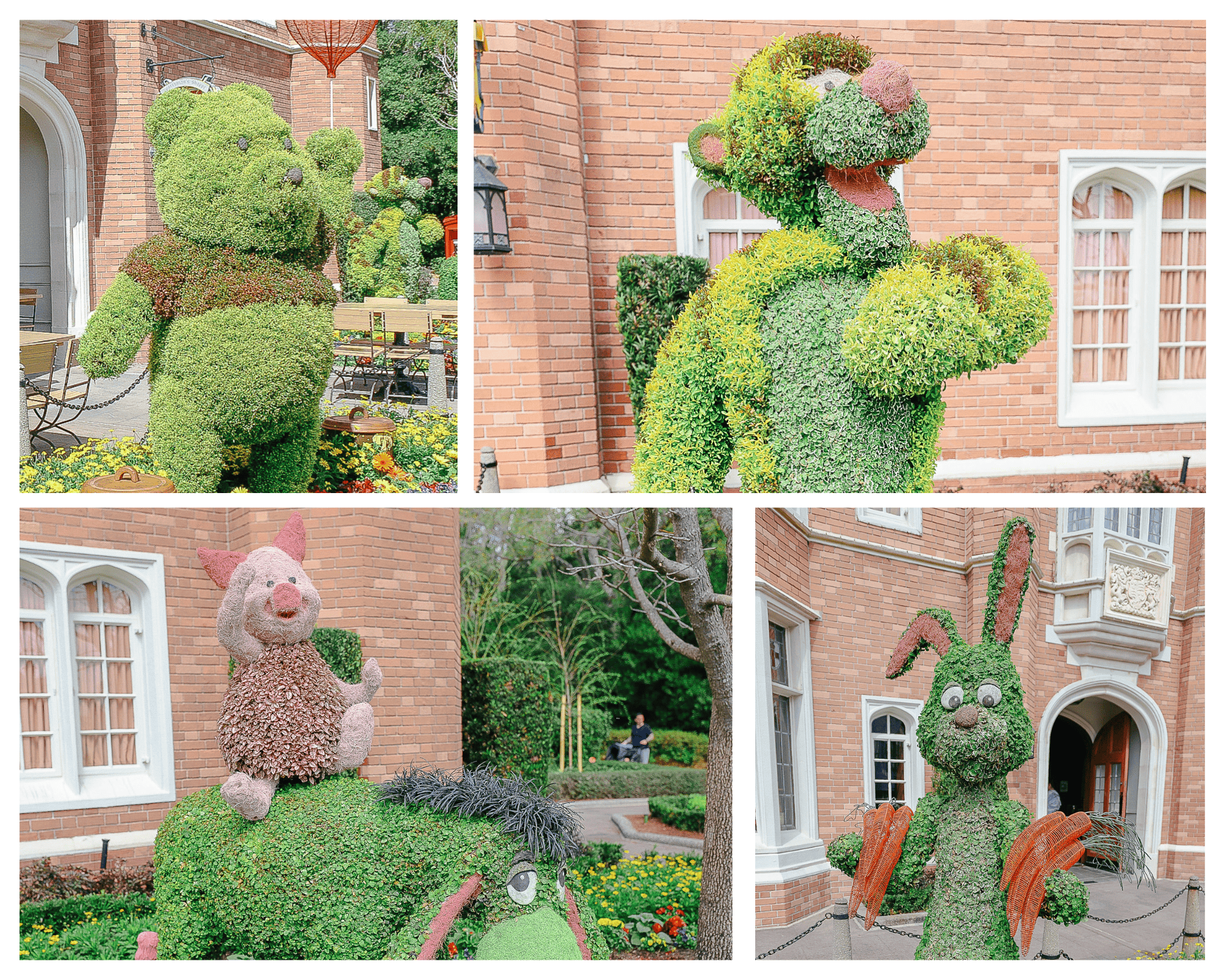 Through the Years: Winnie the Pooh and Friends Character Topiaries at Epcot’s Flower and Garden