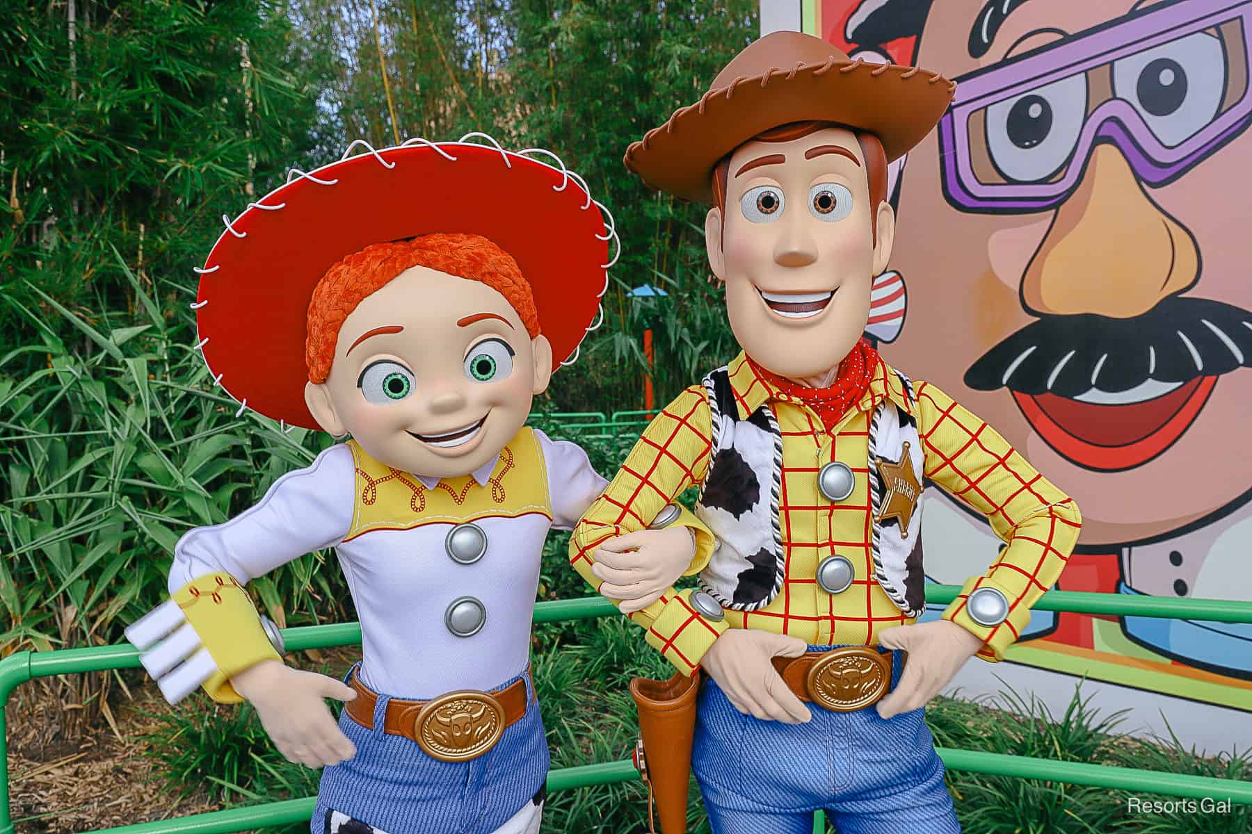 Woody and Jessie pose for a photo. 