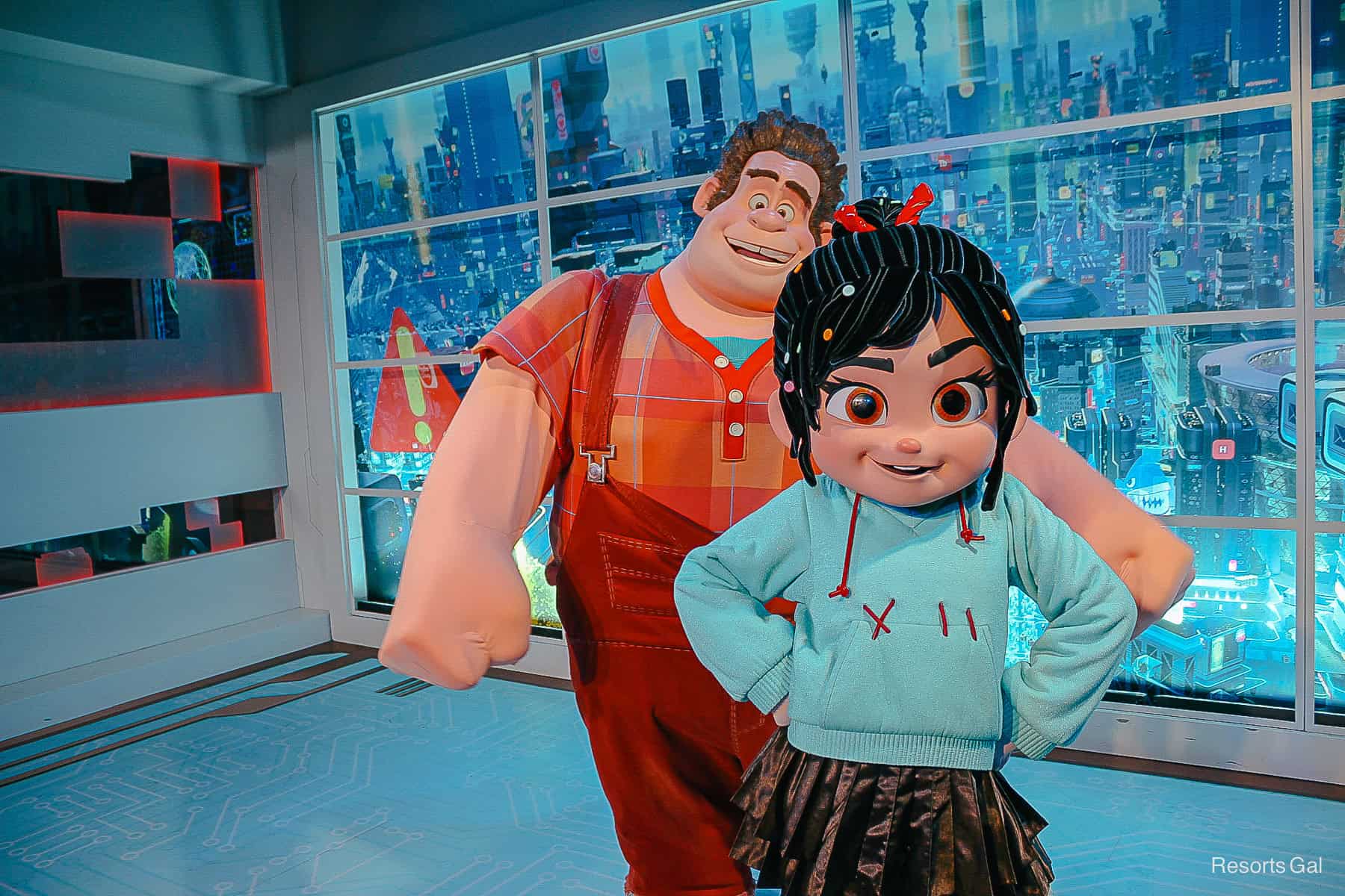 Vanellope and Ralph from Wreck-It Ralph at their former meet-and-greet 