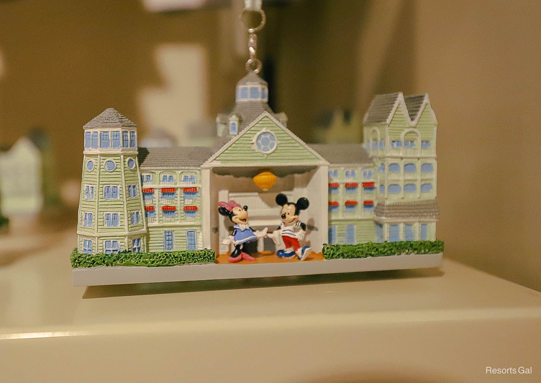 back side of Yacht Club ornament with Minnie and Mickey Mouse 