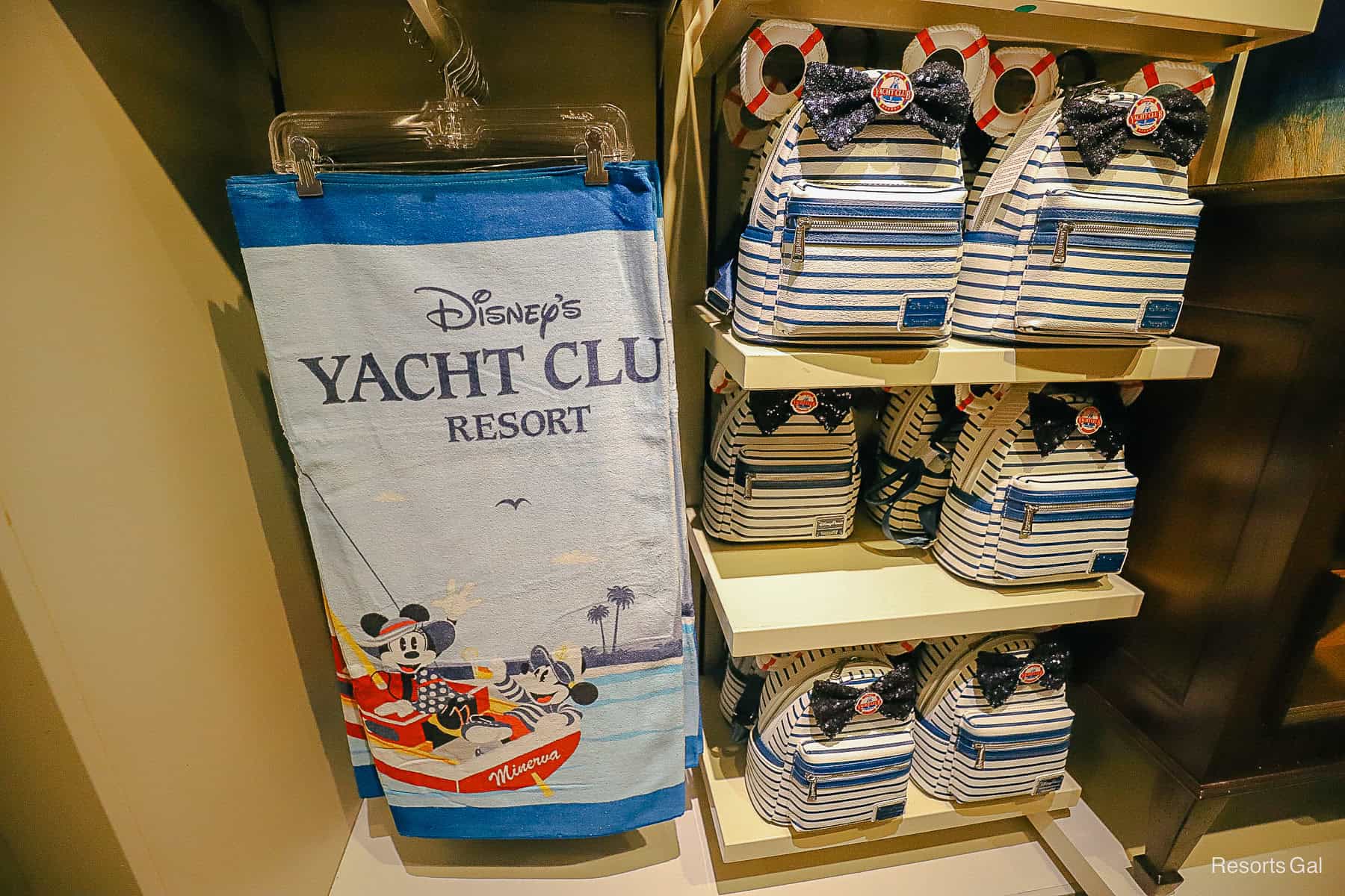 Yacht Club branded beach towel 